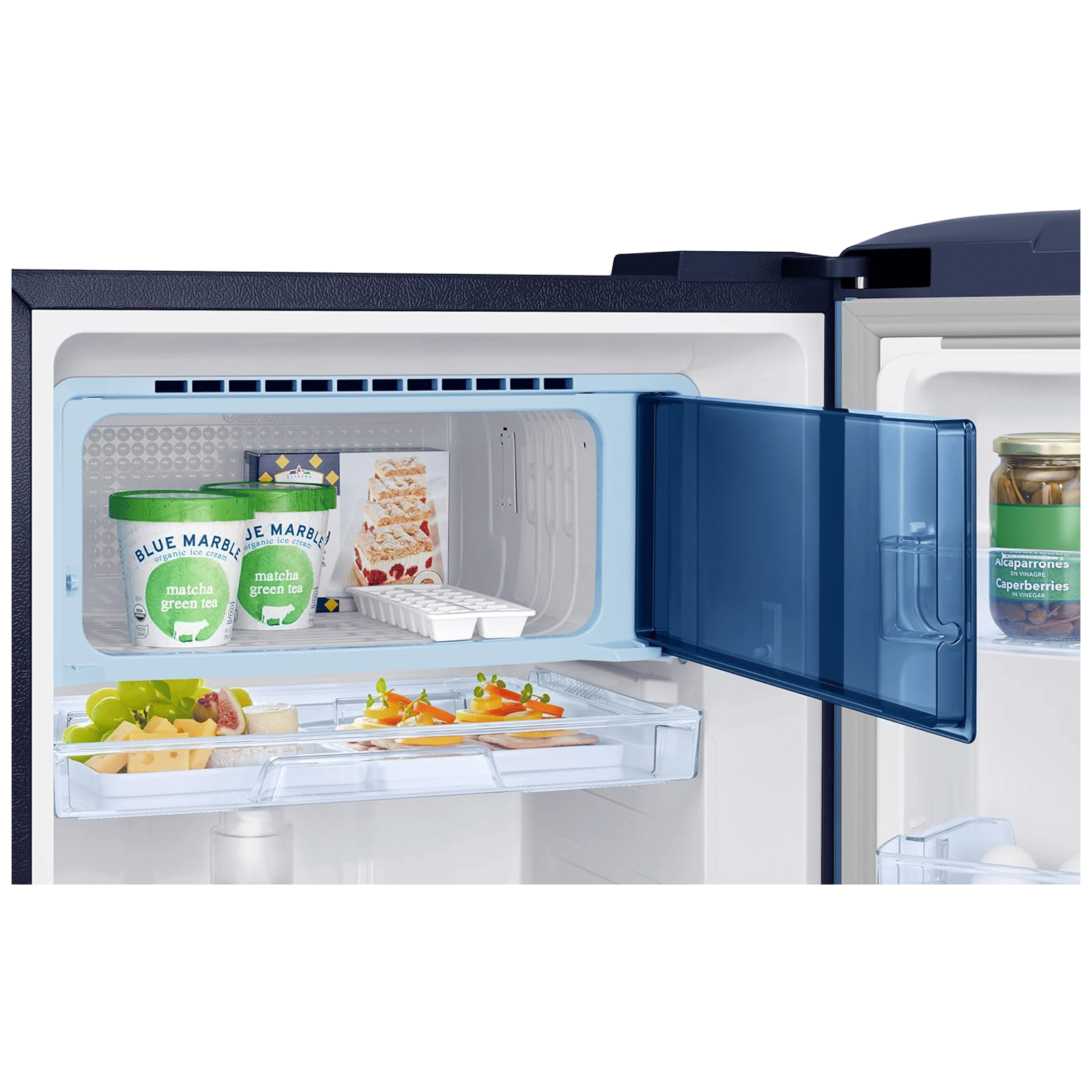 SAMSUNG Digi-Touch Cool 215 Litres 3 Star Direct Cool Single Door Refrigerator with Anti Bacterial Gasket (RR23D2E23UZ/HL, Midnight Blossom Blue)_6