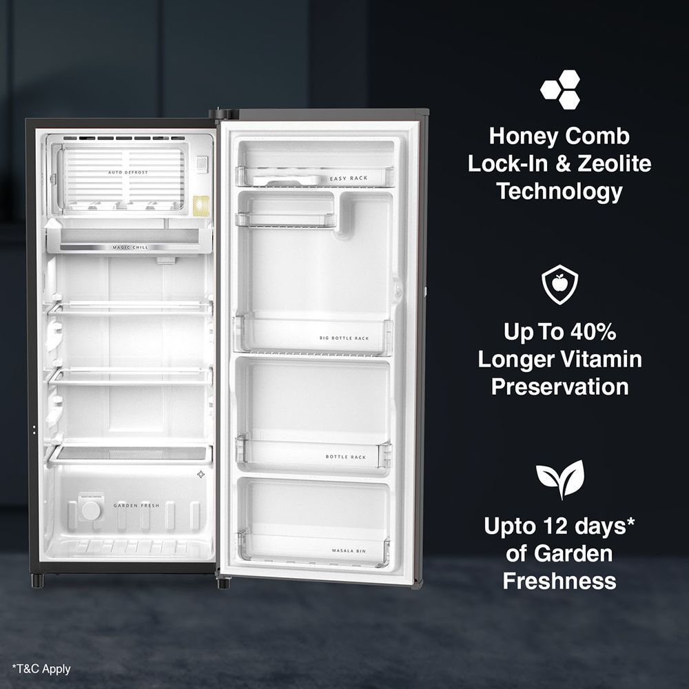 Whirlpool Vitamagic Pro 192 Litres 3 Star Direct Cool Single Door Refrigerator with Zeolite Technology (73131, Grey) Whirlpool Vitamagic Pro 192 Litres 3 Star Direct Cool Single Door Refrigerator with Zeolite Technology (73131, Grey)_10