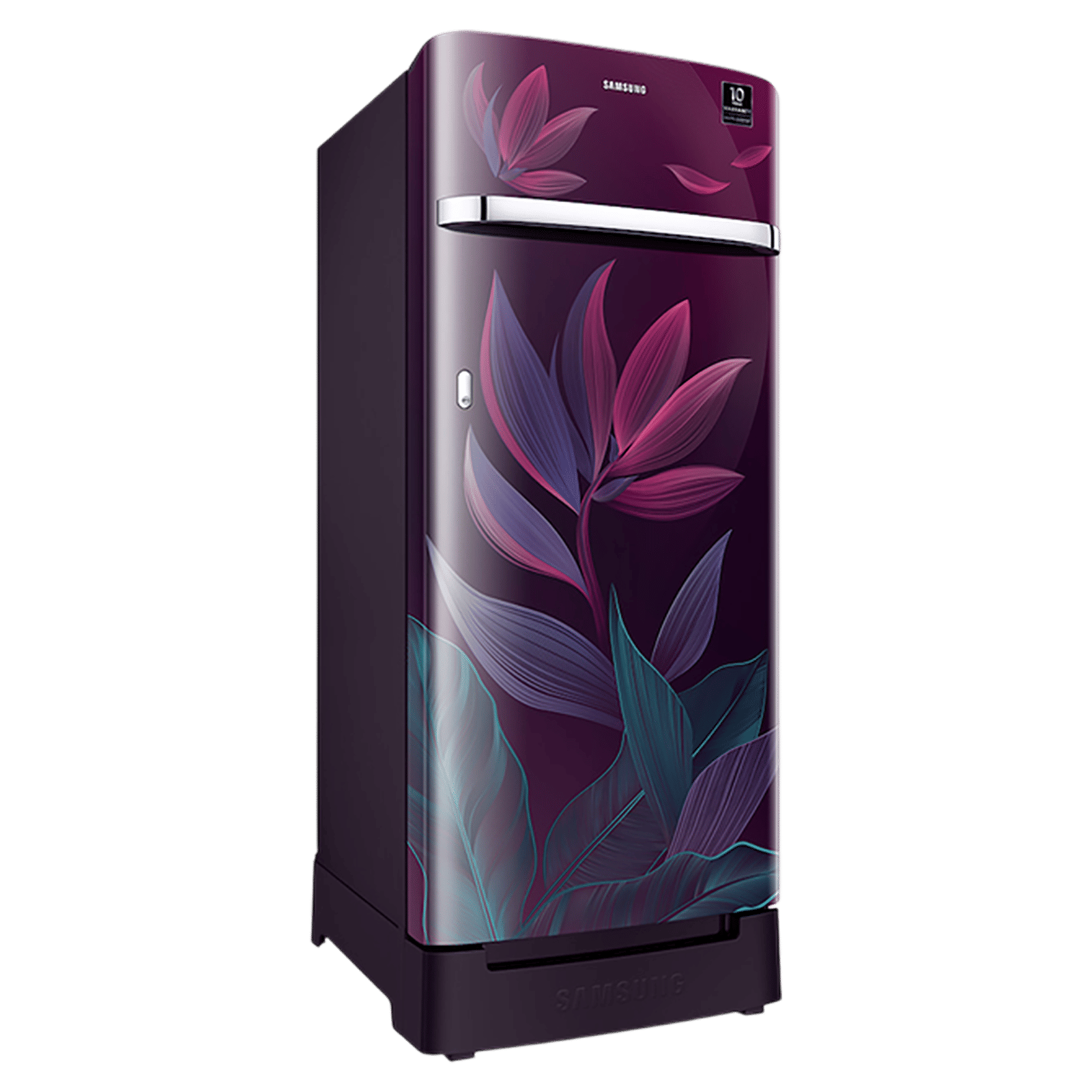 SAMSUNG Horizontal Curve 215 Litres 5 Star Direct Cool Single Door Refrigerator with Base Stand Drawer (RR23D2H259R/HL, Paradise Bloom Purple) SAMSUNG Horizontal Curve 215 Litres 5 Star Direct Cool Single Door Refrigerator with Base Stand Drawer (RR23D2H259R/HL, Paradise Bloom Purple)_12