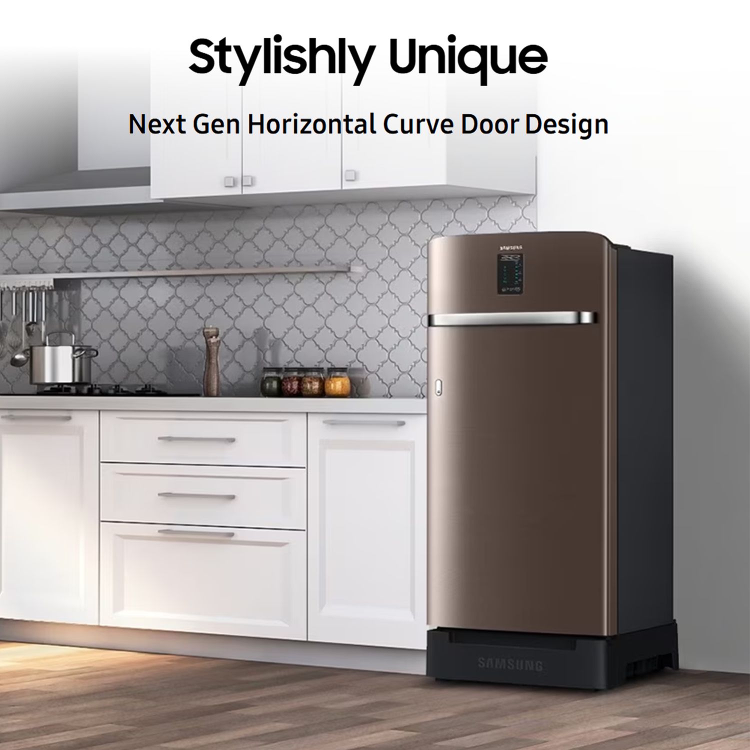 SAMSUNG Horizontal Curve 215 Litres 5 Star Direct Cool Single Door Refrigerator with Base Stand Drawer (RR23D2H259R/HL, Paradise Bloom Purple) SAMSUNG Horizontal Curve 215 Litres 5 Star Direct Cool Single Door Refrigerator with Base Stand Drawer (RR23D2H259R/HL, Paradise Bloom Purple)_13