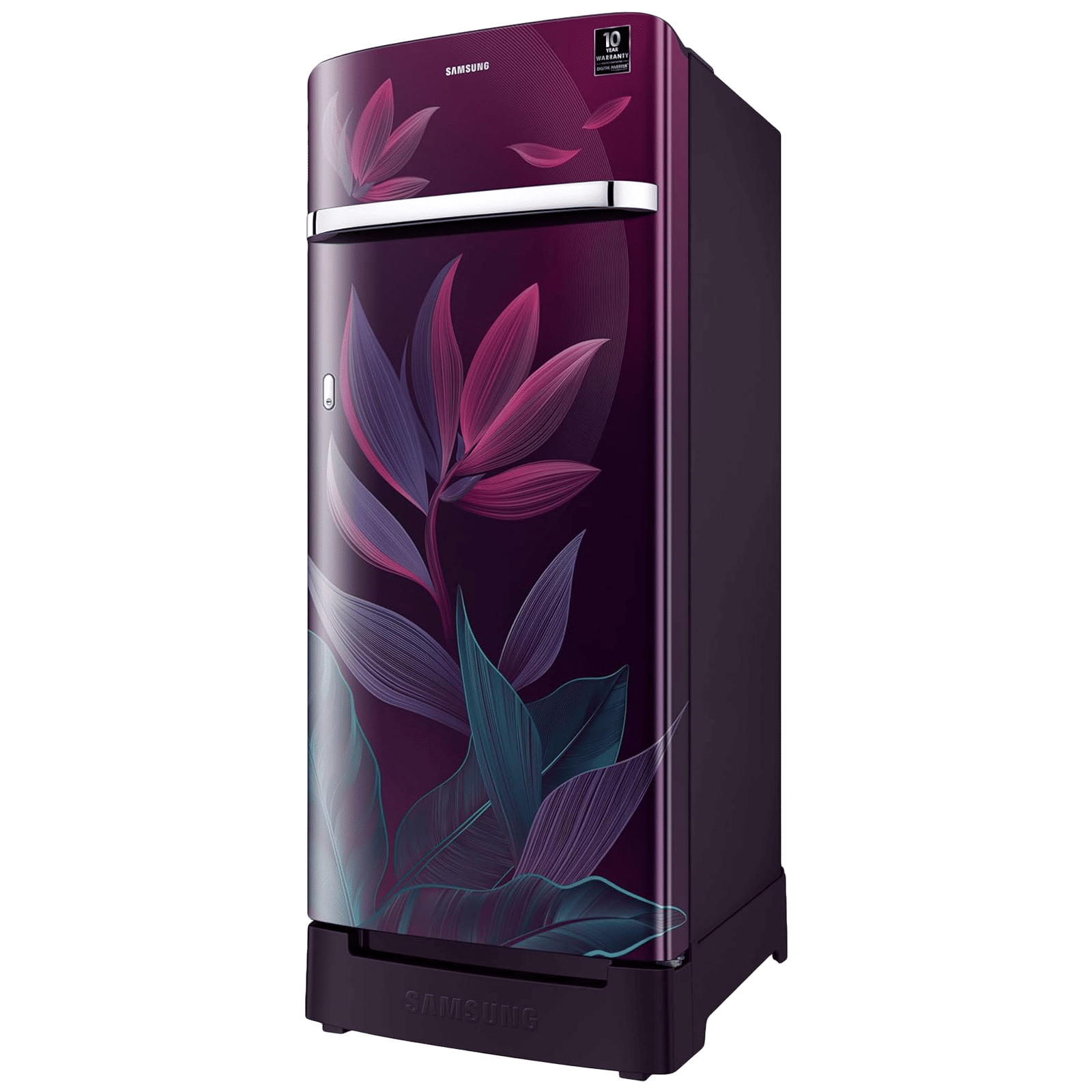 SAMSUNG Horizontal Curve 215 Litres 5 Star Direct Cool Single Door Refrigerator with Base Stand Drawer (RR23D2H259R/HL, Paradise Bloom Purple) SAMSUNG Horizontal Curve 215 Litres 5 Star Direct Cool Single Door Refrigerator with Base Stand Drawer (RR23D2H259R/HL, Paradise Bloom Purple)_3