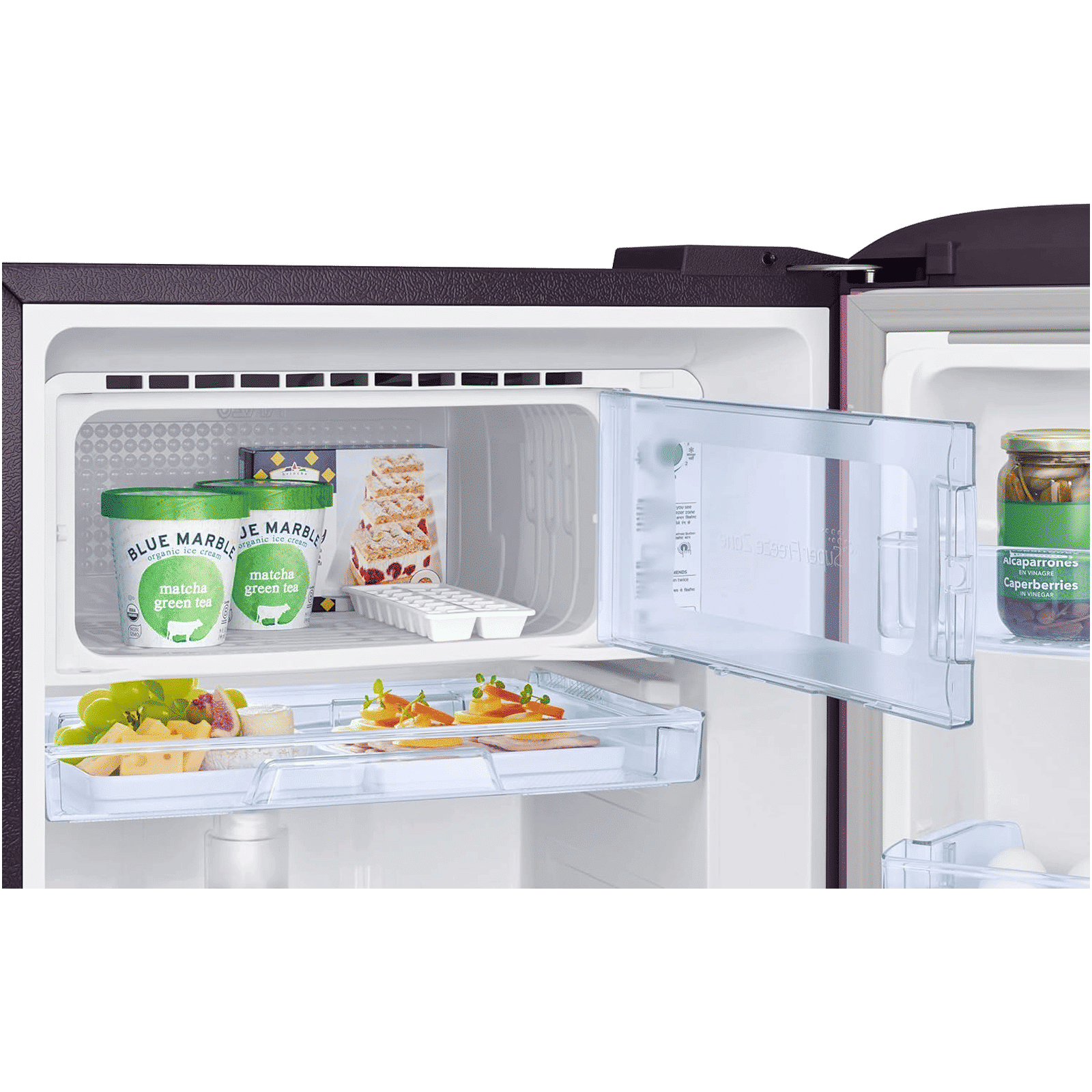 SAMSUNG Horizontal Curve 215 Litres 5 Star Direct Cool Single Door Refrigerator with Base Stand Drawer (RR23D2H259R/HL, Paradise Bloom Purple) SAMSUNG Horizontal Curve 215 Litres 5 Star Direct Cool Single Door Refrigerator with Base Stand Drawer (RR23D2H259R/HL, Paradise Bloom Purple)_7