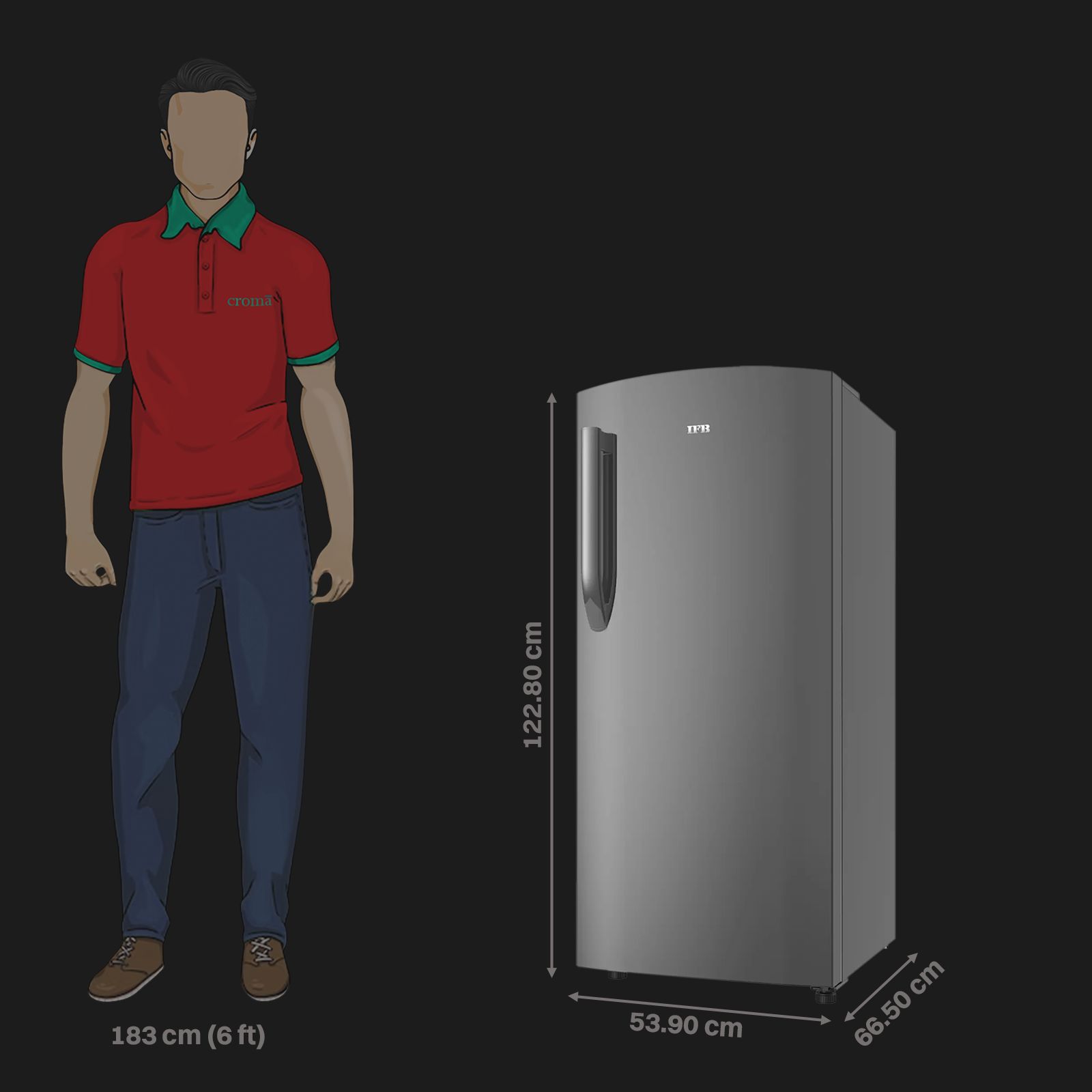 IFB Metal - Cool 187 Litres 3 Star Direct Cool Single Door Refrigerator with Anti Bacterial Gasket (IFBDC-2133FAS, Grey Steel) IFB Metal - Cool 187 Litres 3 Star Direct Cool Single Door Refrigerator with Anti Bacterial Gasket (IFBDC-2133FAS, Grey Steel)_3