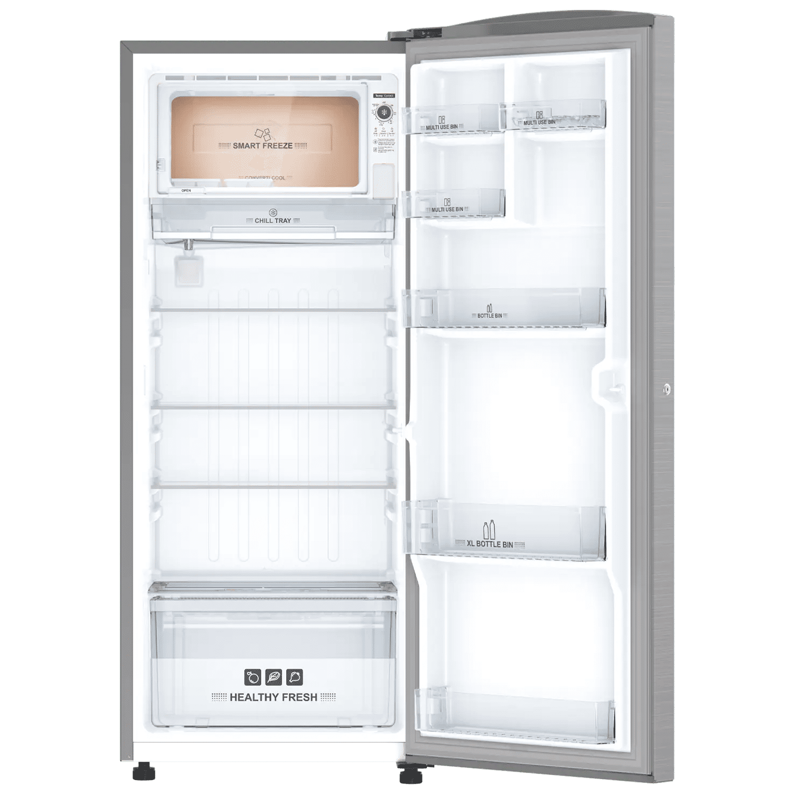 IFB Advance - Cool 206 Litres 4 Star Direct Cool Single Door Refrigerator with Anti Bacterial Gasket (IFBDC-2324IGS, Grey Steel)_6