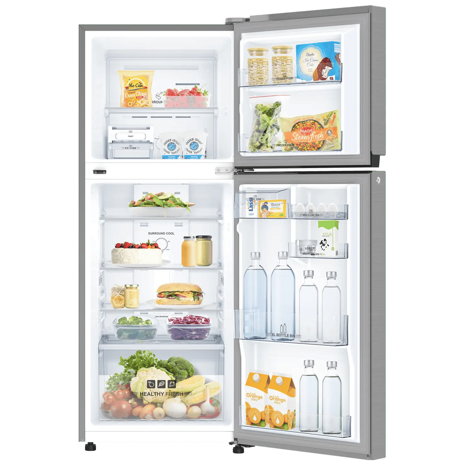 IFB Surround-Cool 243 Litres 2 Star Frost Free Double Door Refrigerator with Anti-Bacterial Gasket (IFBFF-2902FBS, Grey Steel)_5