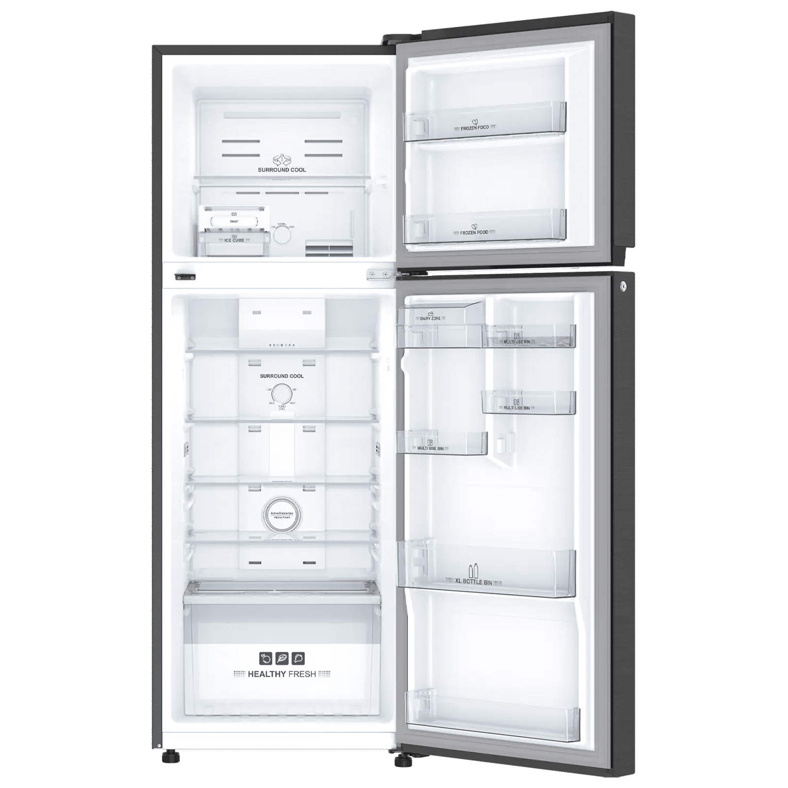 IFB Eco-Cool 265 Litres 2 Star Frost Free Double Door Refrigerator with Active Deodoriser (IFBFF-3152IKS, Black Steel) IFB Eco-Cool 265 Litres 2 Star Frost Free Double Door Refrigerator with Active Deodoriser (IFBFF-3152IKS, Black Steel)_6