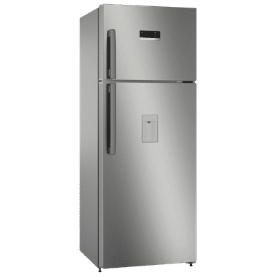 BOSCH Series 4 334 Litres 2 Star Frost Free Double Door Convertible Refrigerator with VarioInverter Compressor (CTC35S02DI, Shiney Silver)