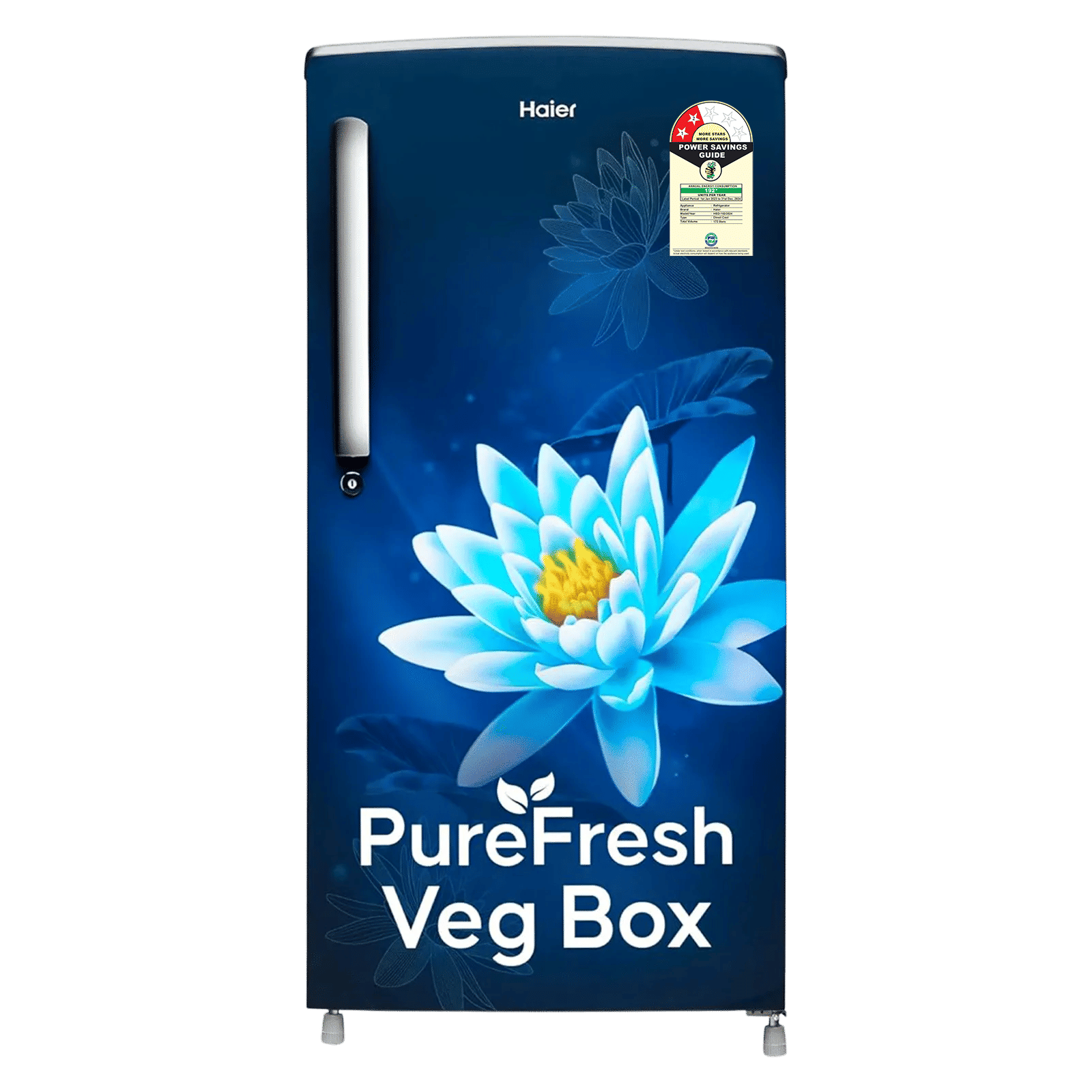 Haier 175 Litres 2 Star Direct Cool Single Door Refrigerator with Anti-Bacterial Gasket (HED182MLN, Marine Lotus) Haier 175 Litres 2 Star Direct Cool Single Door Refrigerator with Anti-Bacterial Gasket (HED182MLN, Marine Lotus)_1