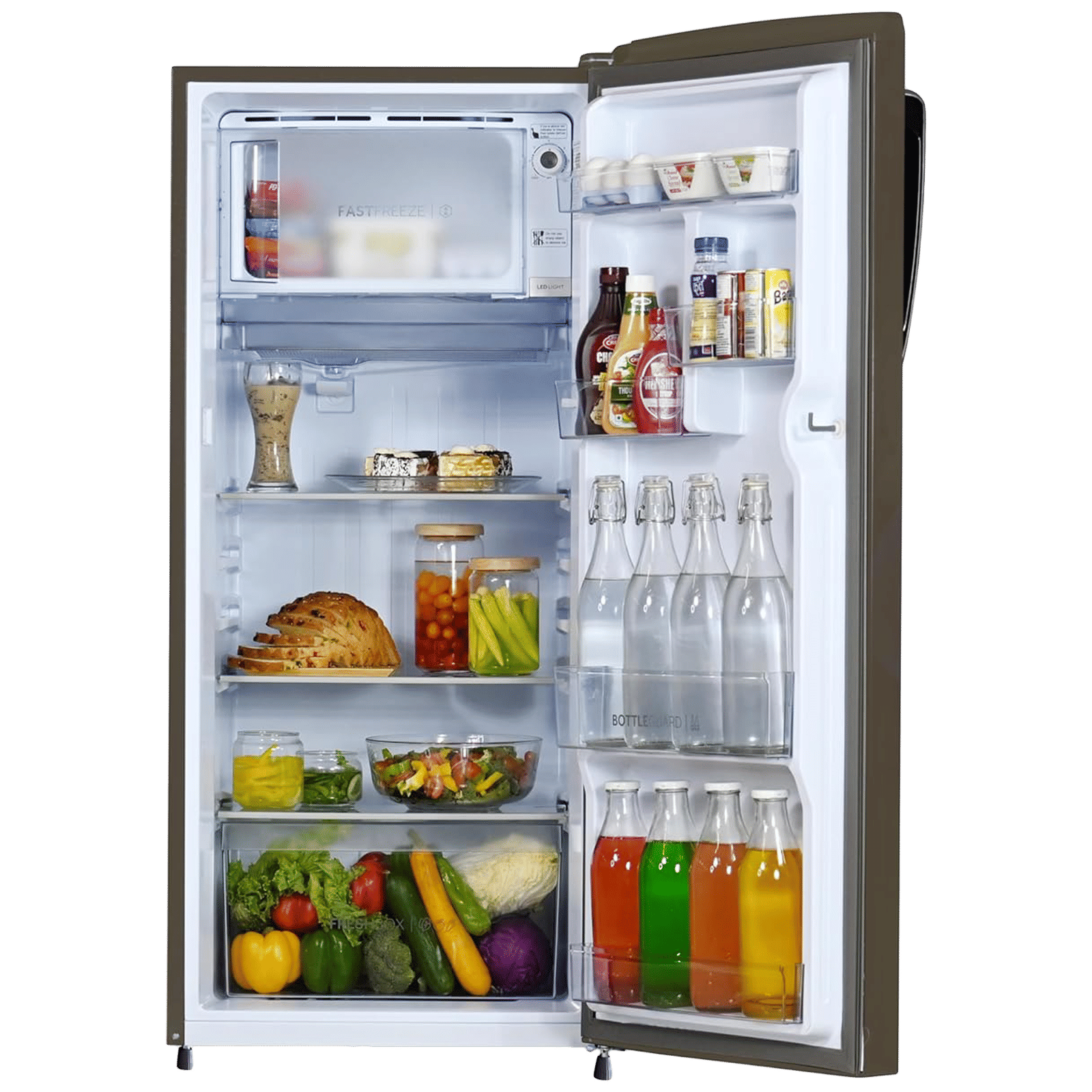 Haier 205 Litres 3 Star Direct Cool Single Door Refrigerator with Antibacterial Gasket (HED213TSN, Inox Steel) Haier 205 Litres 3 Star Direct Cool Single Door Refrigerator with Antibacterial Gasket (HED213TSN, Inox Steel)_5