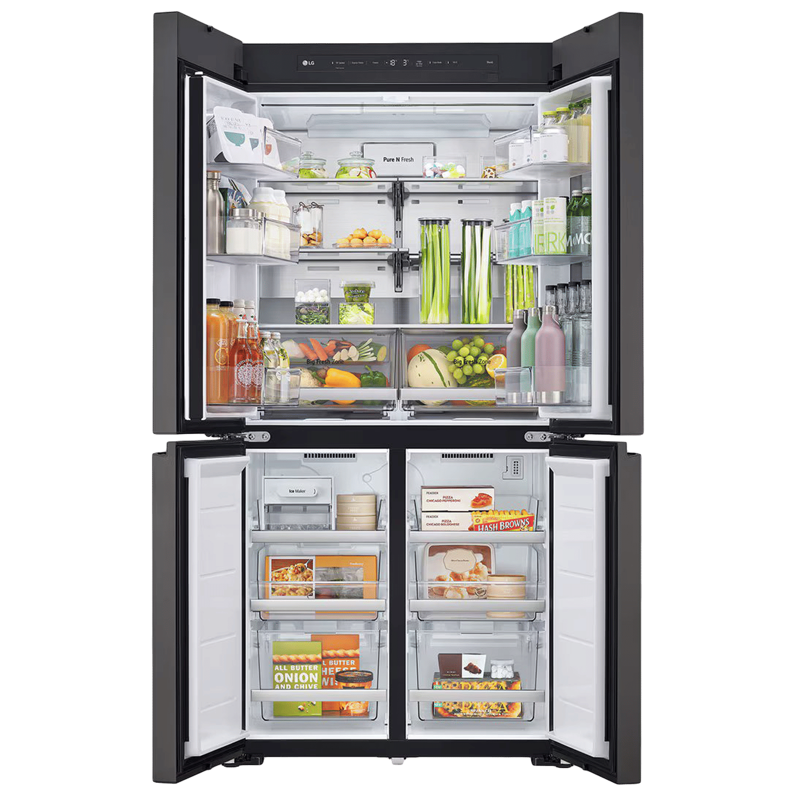 LG 617 Litres 3 Star Frost Free French Door Smart Wifi Enabled Refrigerator with Multi Air Flow (GR-A24FDMMB, Multicolour) LG 617 Litres 3 Star Frost Free French Door Smart Wifi Enabled Refrigerator with Multi Air Flow (GR-A24FDMMB, Multicolour)_5