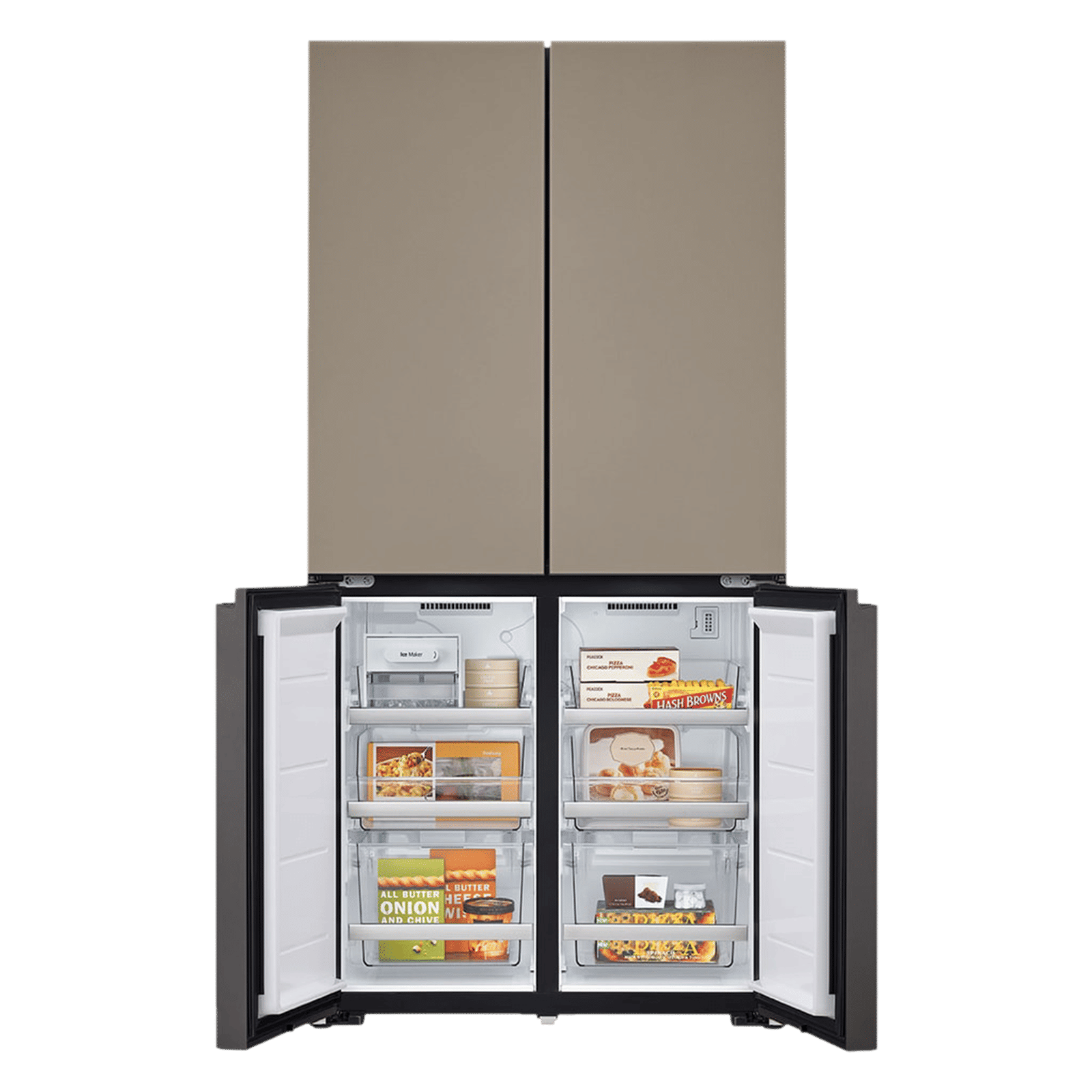 LG 614 Litres 3 Star Frost Free French Door Smart Wifi Enabled Refrigerator with Multi Air Flow (GR-B24FQGJB, Brown & Beige)_12