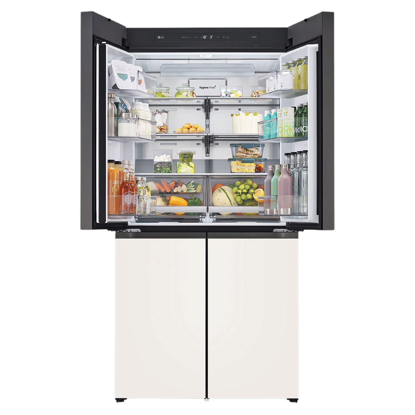 LG 614 Litres 3 Star Frost Free French Door Smart Wifi Enabled Refrigerator with Multi Air Flow (GR-B24FQGJB, Brown & Beige)_13