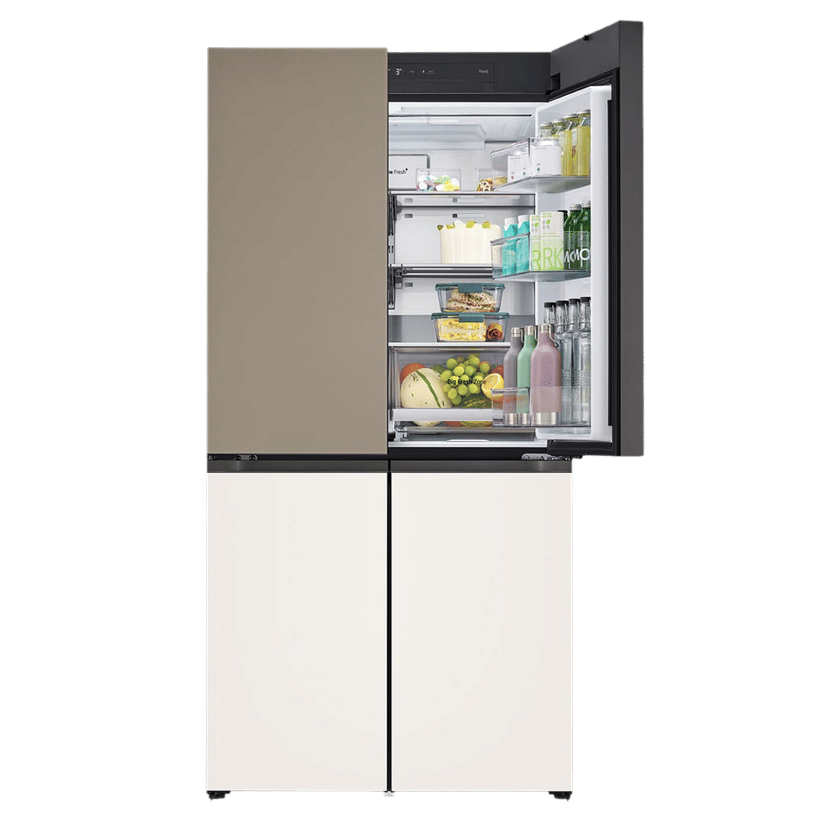 LG 614 Litres 3 Star Frost Free French Door Smart Wifi Enabled Refrigerator with Multi Air Flow (GR-B24FQGJB, Brown & Beige)_15