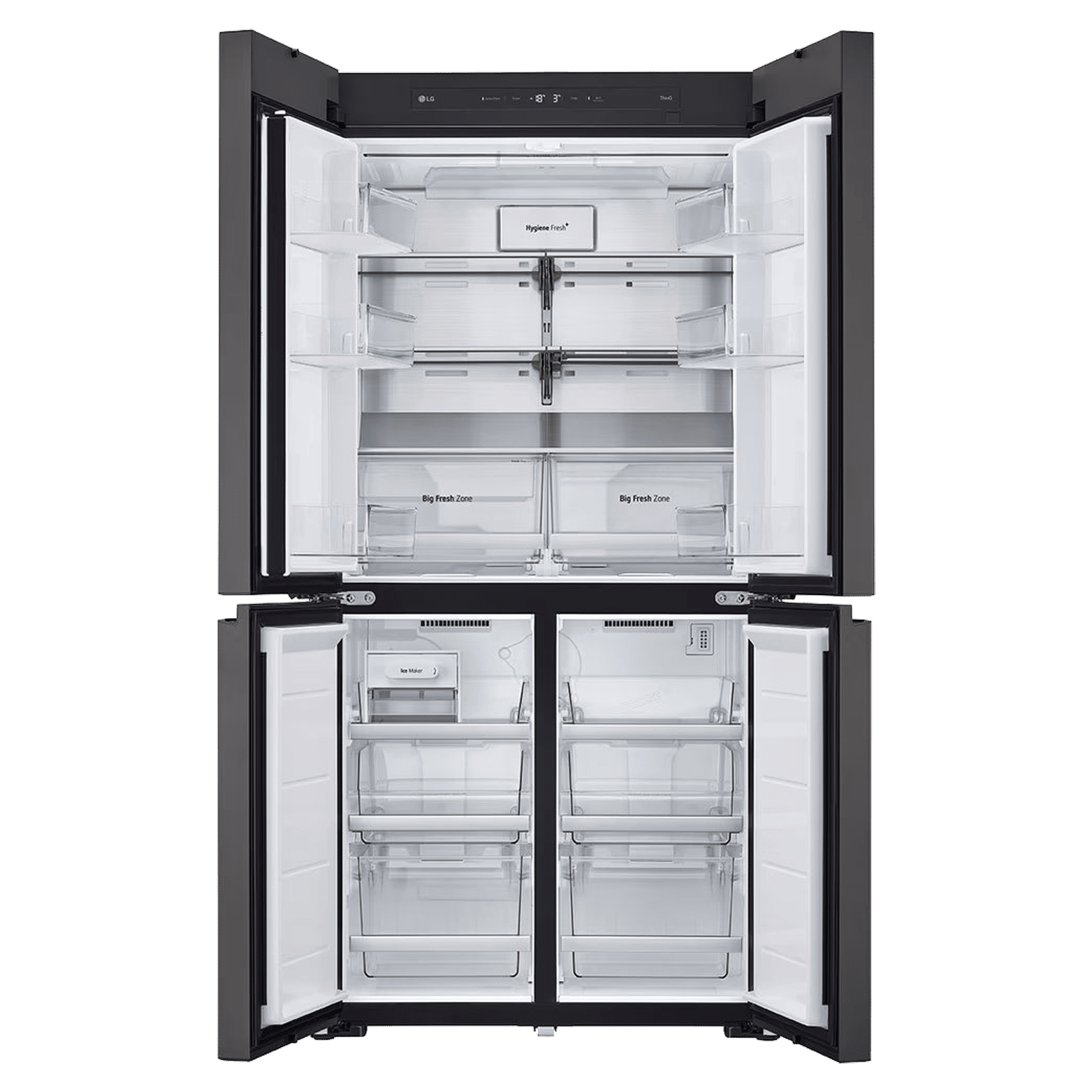 LG 614 Litres 3 Star Frost Free French Door Smart Wifi Enabled Refrigerator with Multi Air Flow (GR-B24FQGJB, Brown & Beige)_6