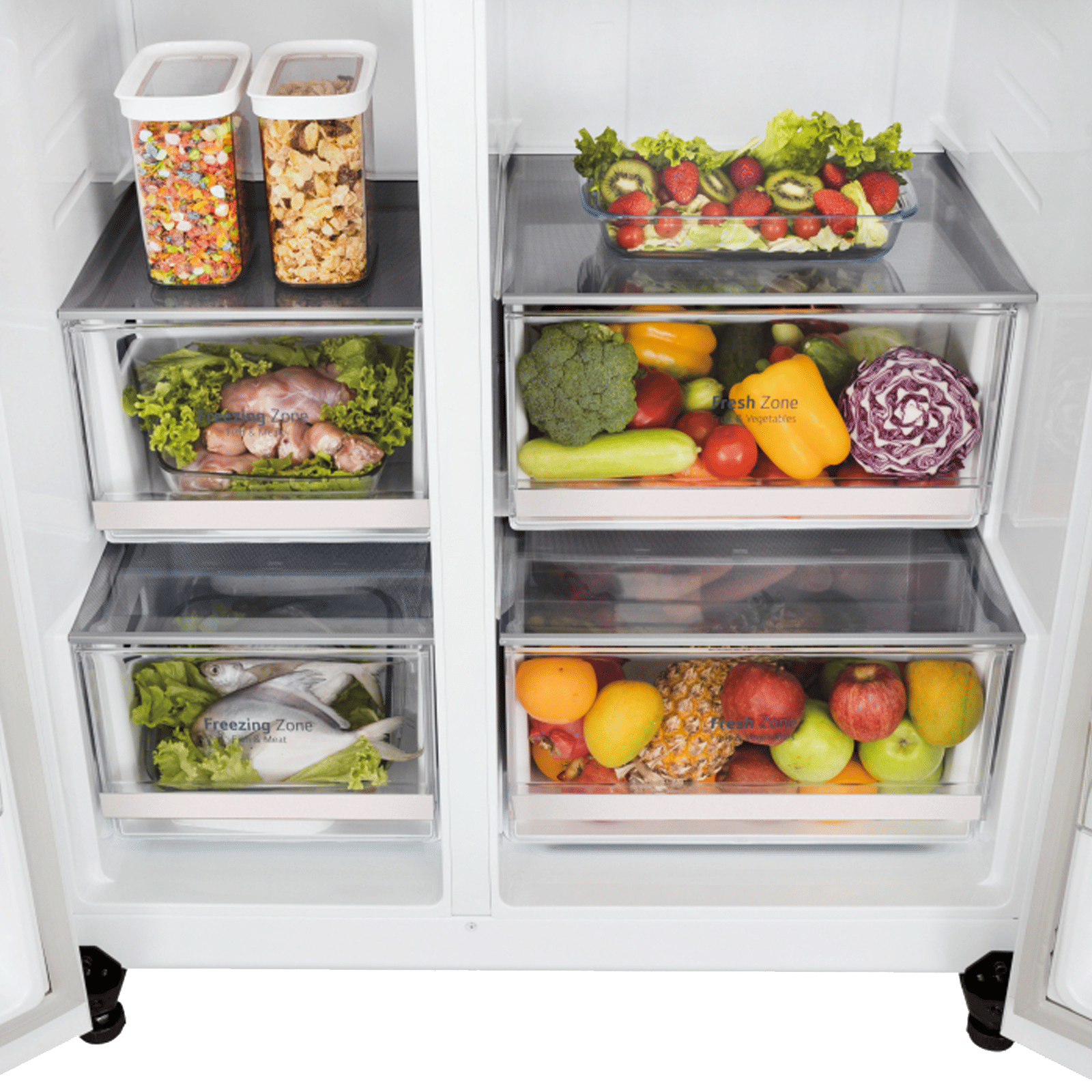 LG 650 Litres 3 Star Frost Free Side by Side Refrigerator with Anti Bacterial Gasket (GL-B257DMK3, Moon Knight) LG 650 Litres 3 Star Frost Free Side by Side Refrigerator with Anti Bacterial Gasket (GL-B257DMK3, Moon Knight)_11