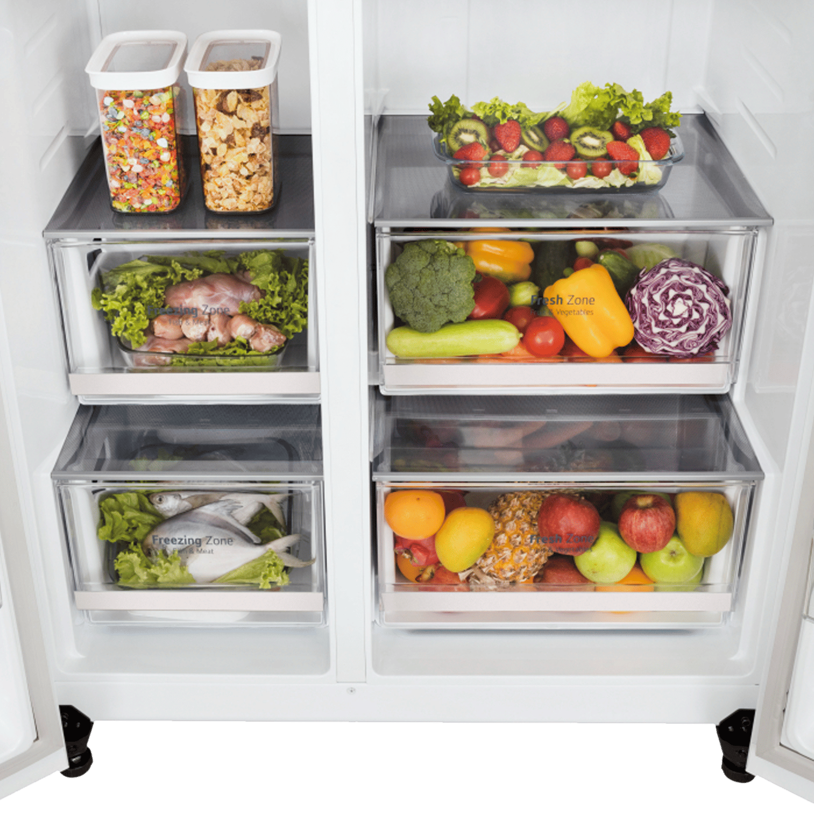 LG 650 Litres 3 Star Frost Free Side by Side Door Smart Wifi Enabled Refrigerator with Multi Air Flow (GL-B257DCM3, Check Mate) LG 650 Litres 3 Star Frost Free Side by Side Door Smart Wifi Enabled Refrigerator with Multi Air Flow (GL-B257DCM3, Check Mate)_15