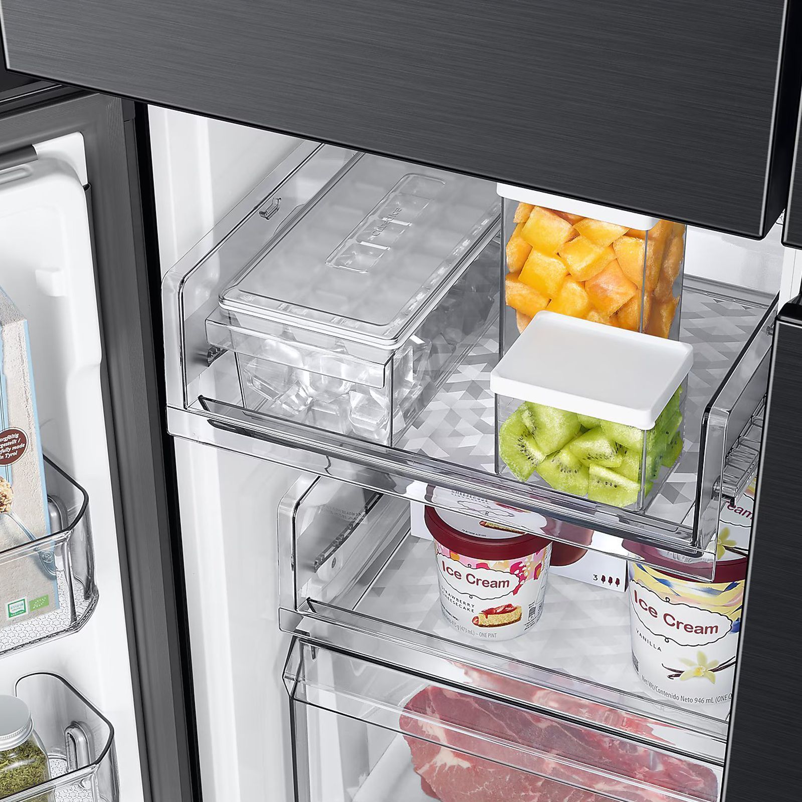 SAMSUNG 650 Litres Frost Free French Door Convertible Refrigerator with Triple Cooling (RF65DG90BDSG/TL, Black Caviar)_11
