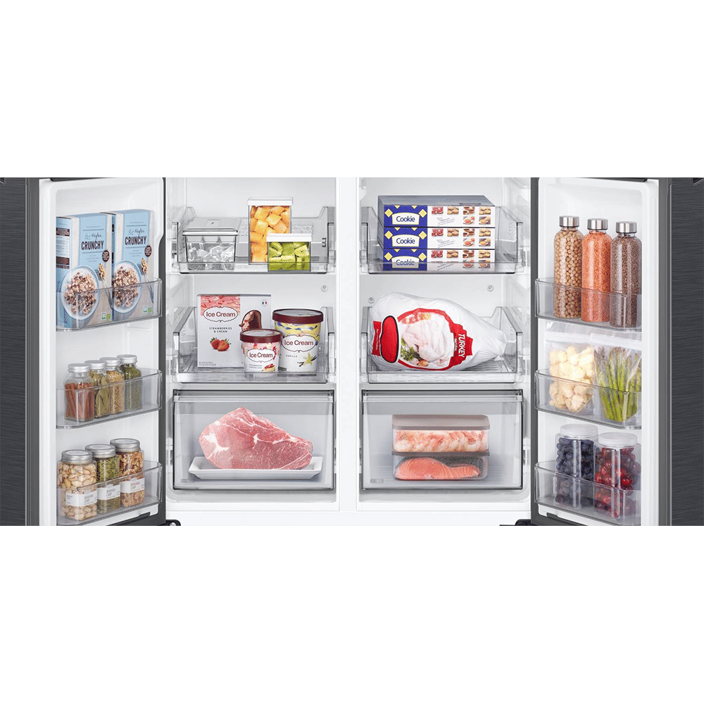 SAMSUNG 650 Litres Frost Free French Door Convertible Refrigerator with Triple Cooling (RF65DG90BDSG/TL, Black Caviar)_12