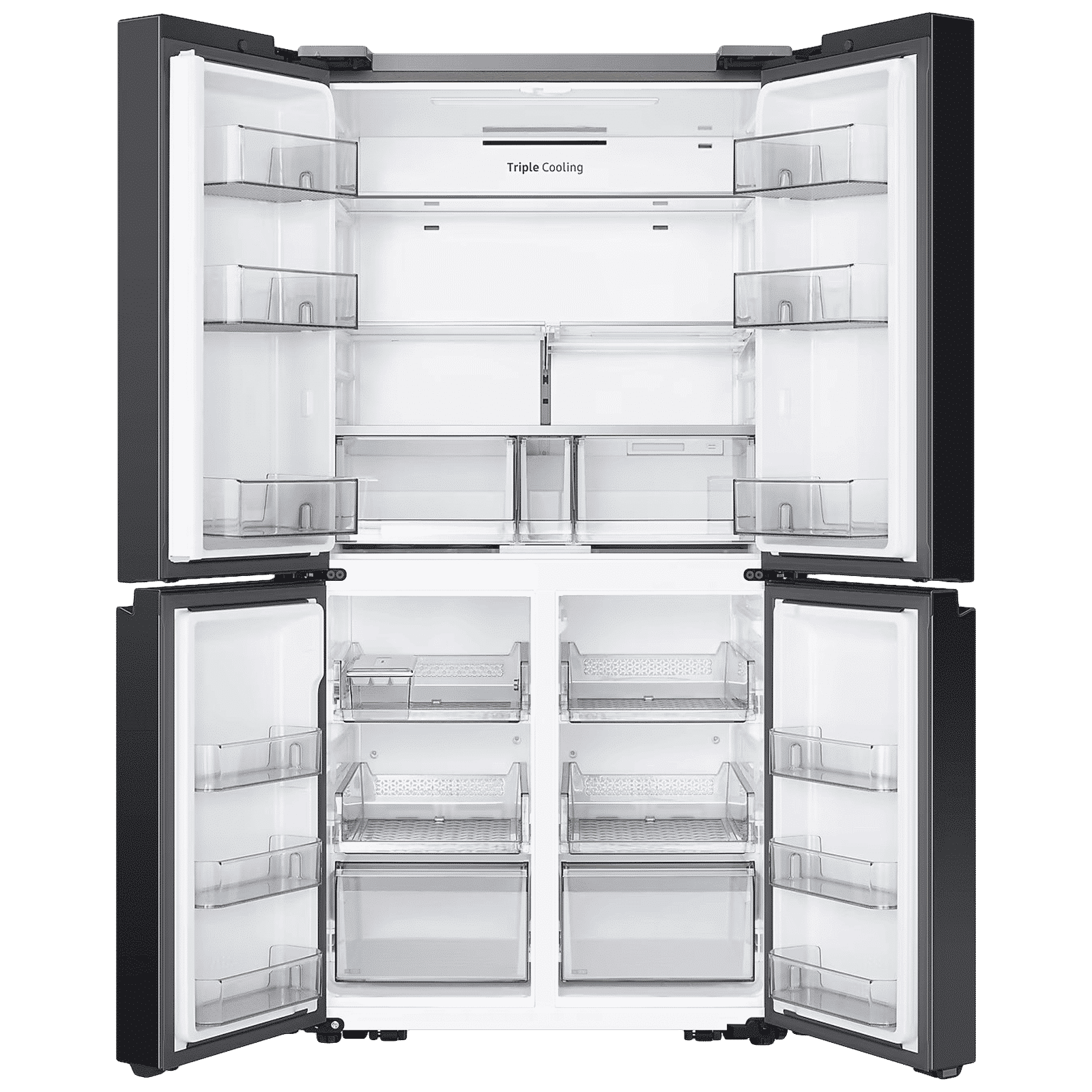 SAMSUNG 650 Litres Frost Free French Door Convertible Refrigerator with Triple Cooling (RF65DG90BDSG/TL, Black Caviar)_6