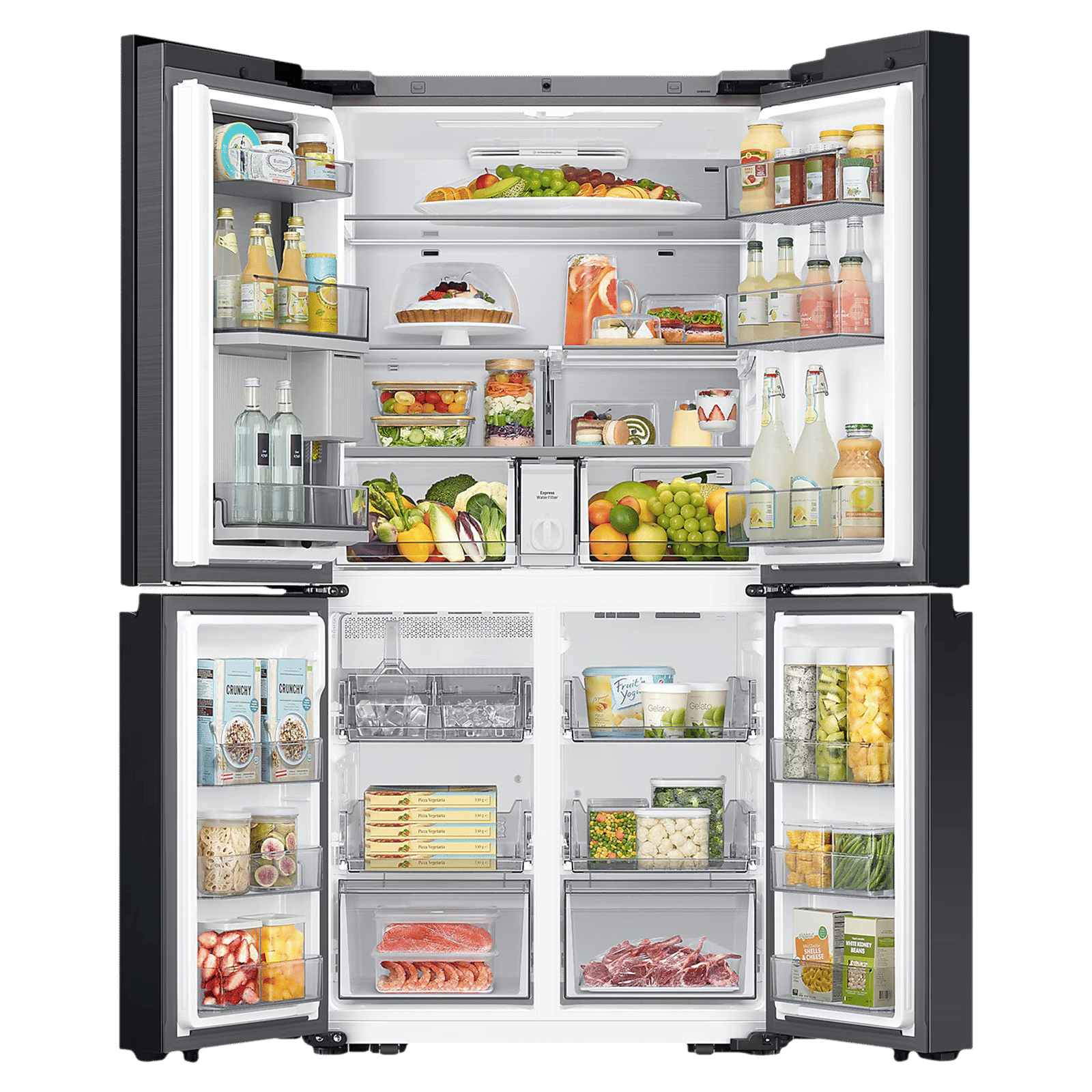 SAMSUNG 809 Litres Frost Free French Door Convertible Refrigerator with Water Dispenser (RF71DB9950QD/TL, Clean Charcoal & Stainless Steel)_4