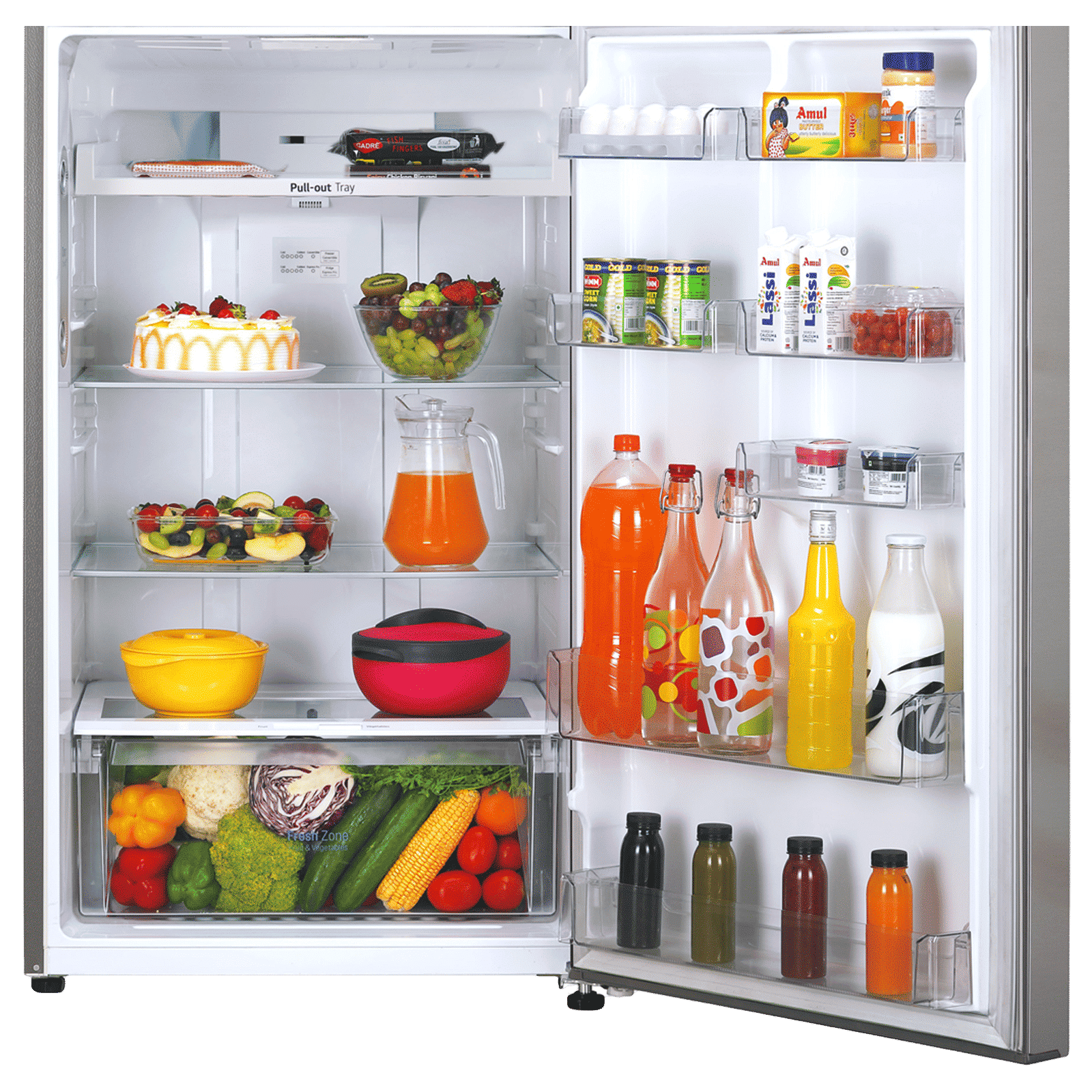 LG 446 Litres 1 Star Frost Free Double Door Convertible Refrigerator with Door Cooling Plus Technology (GL-T502CPZR, Shiny Steel)_14