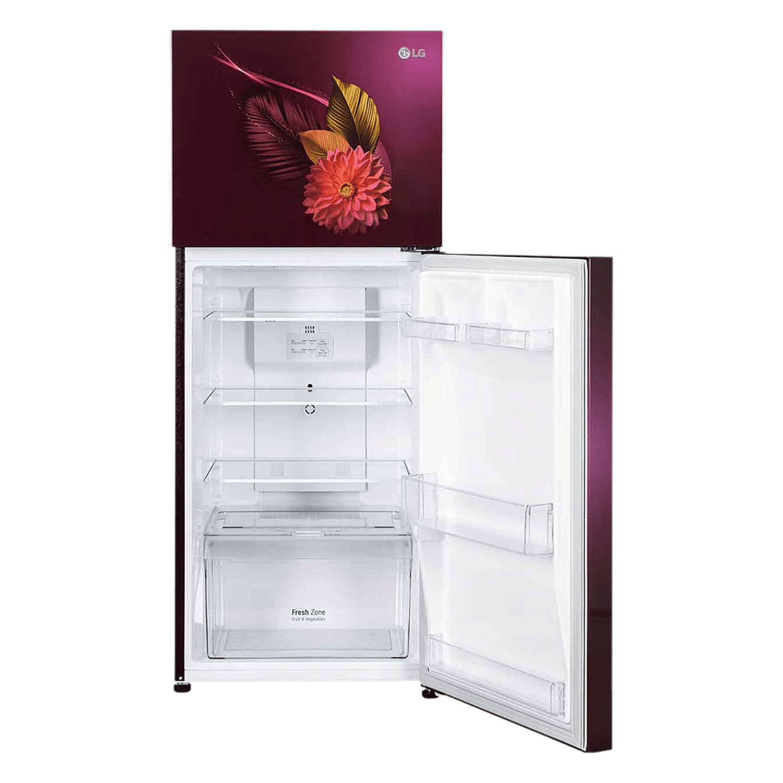 LG 240 Litres 2 Star Frost Free Double Door Convertible Refrigerator with MOIST N FRESH Technology (GL-S292SRWY, Red Waterlily) LG 240 Litres 2 Star Frost Free Double Door Convertible Refrigerator with MOIST N FRESH Technology (GL-S292SRWY, Red Waterlily)_10