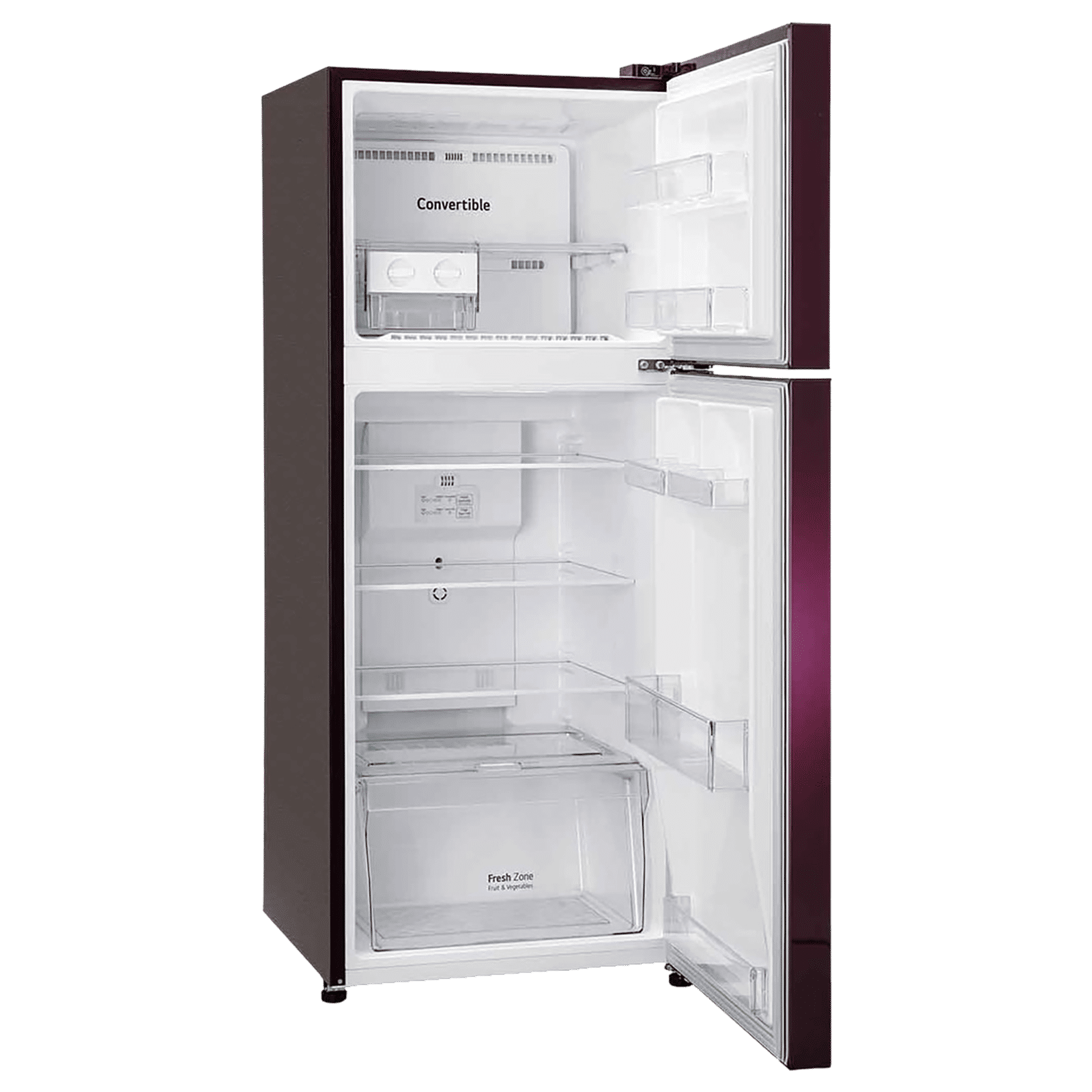 LG 240 Litres 2 Star Frost Free Double Door Convertible Refrigerator with MOIST N FRESH Technology (GL-S292SRWY, Red Waterlily) LG 240 Litres 2 Star Frost Free Double Door Convertible Refrigerator with MOIST N FRESH Technology (GL-S292SRWY, Red Waterlily)_12