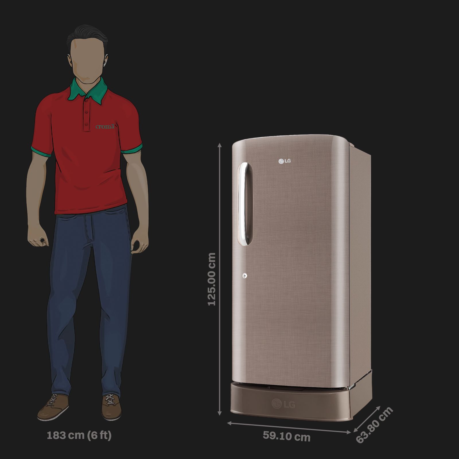 LG 210 Litres 3 Star Direct Cool Single Door Refrigerator with Stabilizer Free Operation (GL-D231AFSD, Fawn Steel) LG 210 Litres 3 Star Direct Cool Single Door Refrigerator with Stabilizer Free Operation (GL-D231AFSD, Fawn Steel)_3