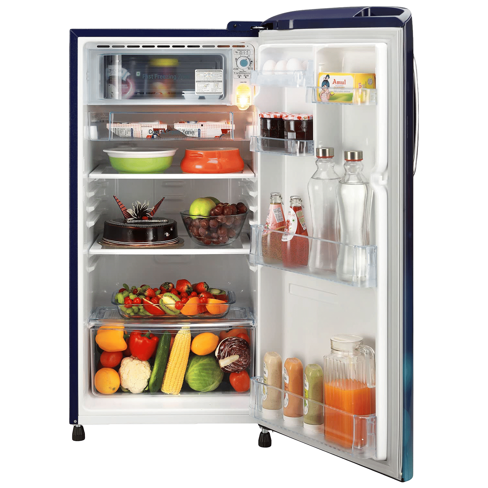 LG 185 Litres 3 Star Direct Cool Single Door Refrigerator with Anti-Bacterial Gasket (GL-B201ABCD, Blue Charm) LG 185 Litres 3 Star Direct Cool Single Door Refrigerator with Anti-Bacterial Gasket (GL-B201ABCD, Blue Charm)_15