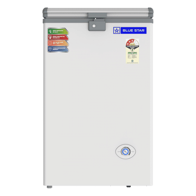 Blue Star NEYW Series 108 Litres 3 Star Single Door Deep Freezer (Static Cooling Technology, CF3-130NEYW, White)