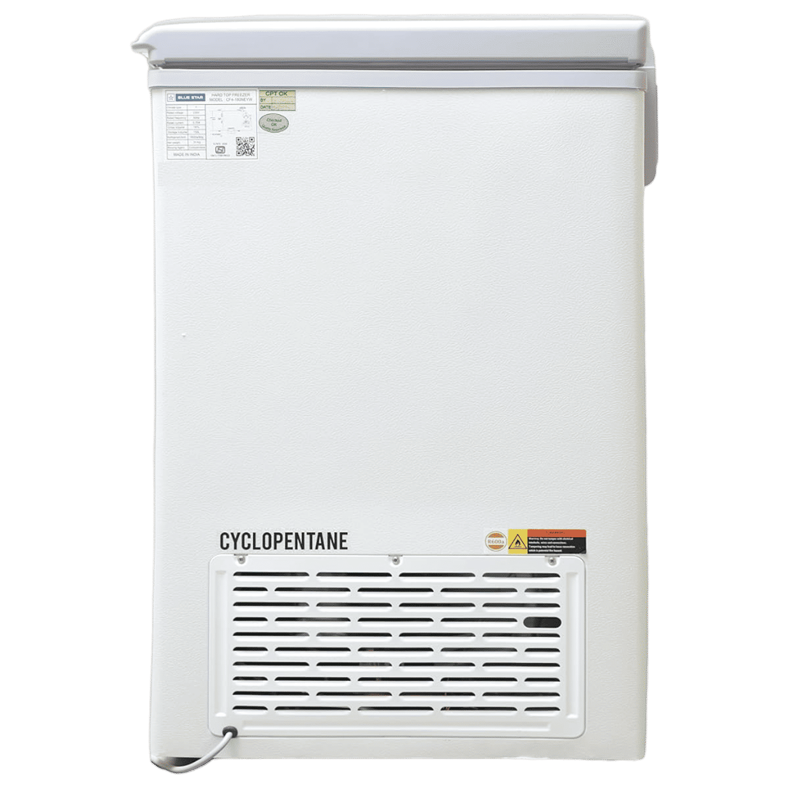 Blue Star NEYW Series 161 Litres 4 Star Single Door Deep Freezer (Static Cooling Technology, CF4-180NEYW, White) Blue Star NEYW Series 161 Litres 4 Star Single Door Deep Freezer (Static Cooling Technology, CF4-180NEYW, White)_11