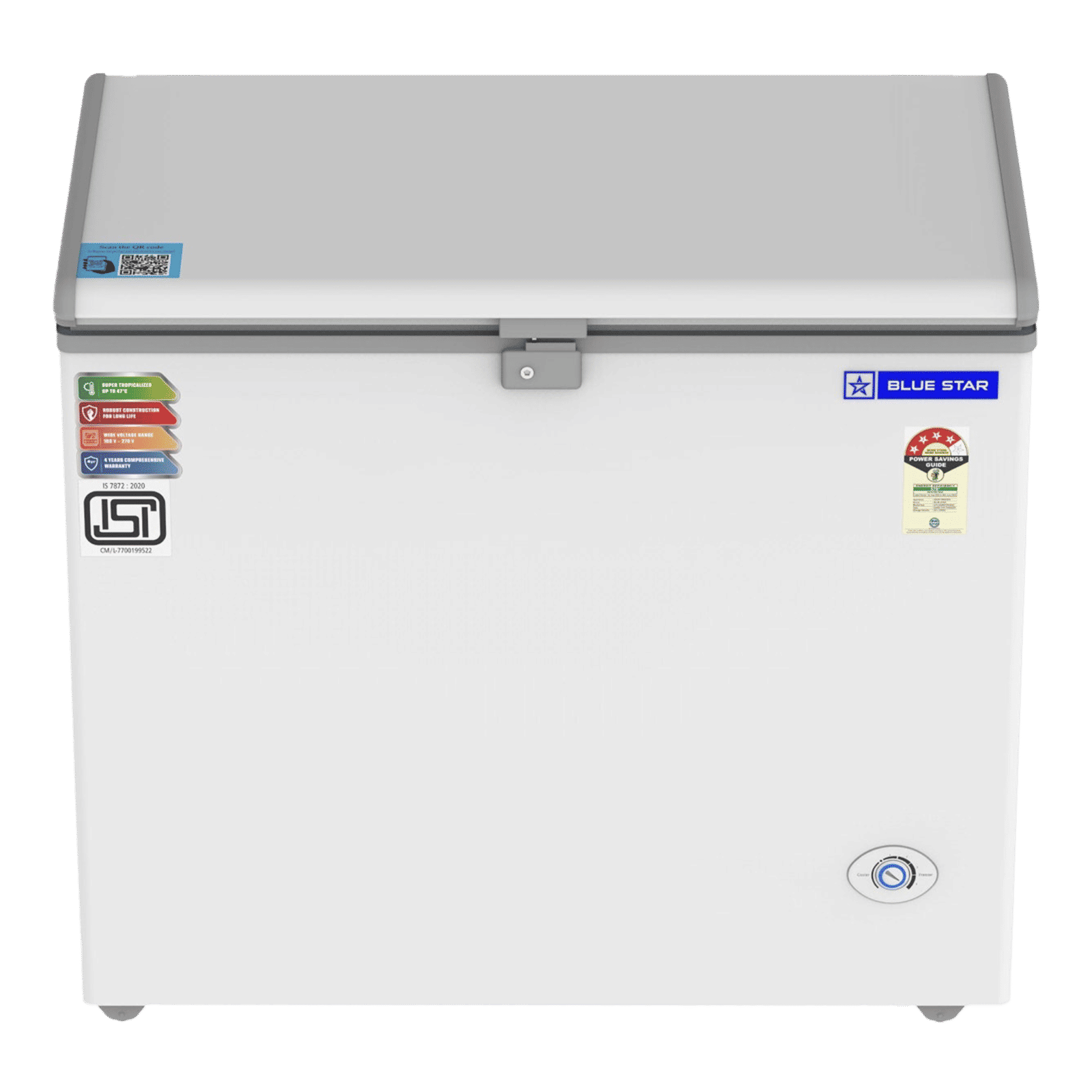 Blue Star NEYW Series 215 Litres 4 Star Single Door Deep Freezer (Static Cooling Technology, CF4-230NEYW, White)_8