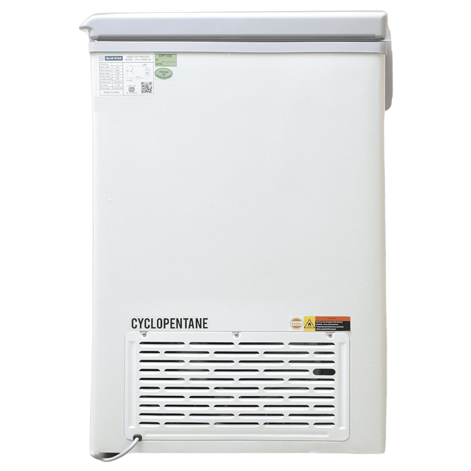 Blue Star NEYW Series 215 Litres 4 Star Single Door Deep Freezer (Static Cooling Technology, CF4-230NEYW, White)_10