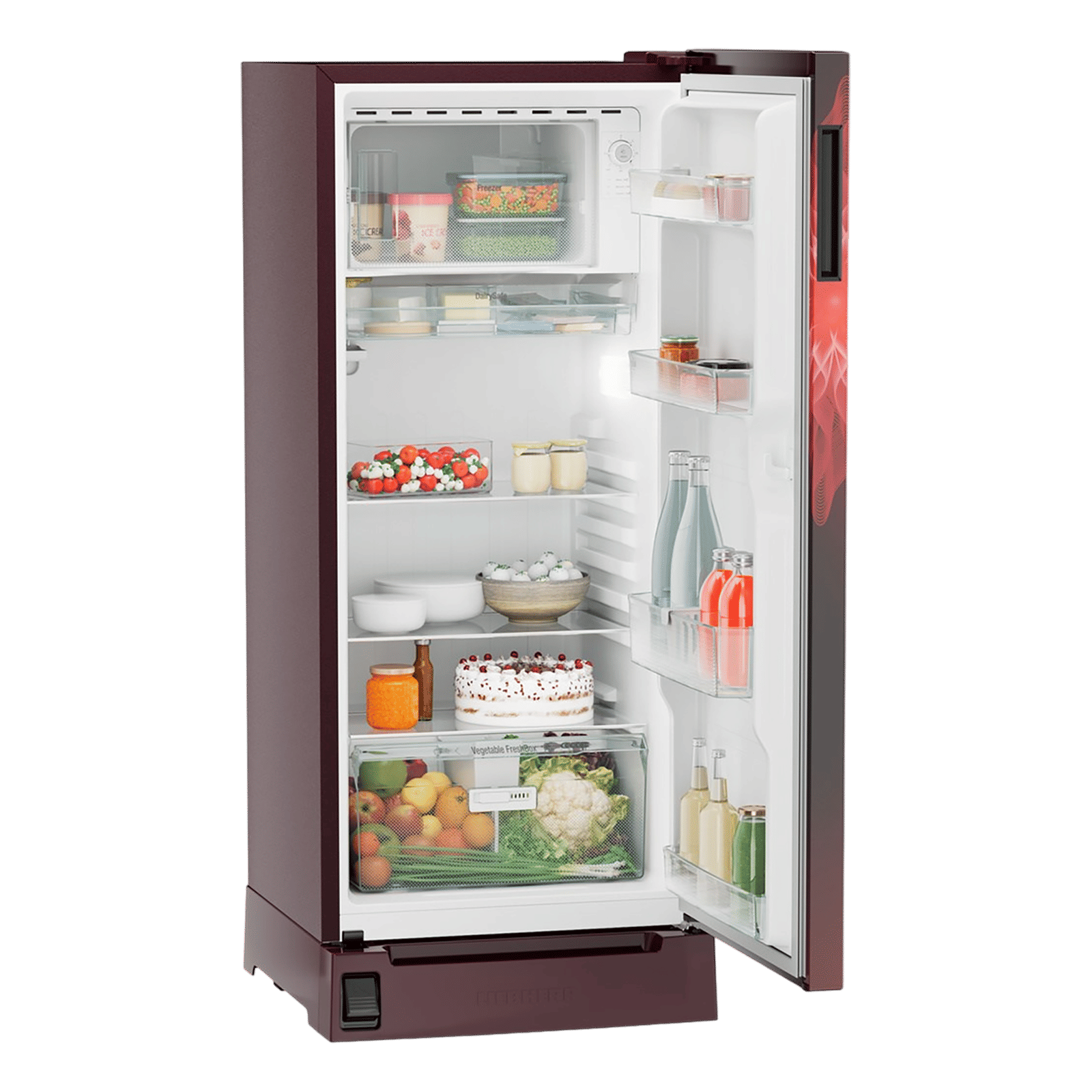 LIEBHERR Plus 202 Litres 3 Star Direct Cool Single Door Refrigerator with Antibacterial Gasket (DFPrmC 2021, Red Mystiq)_9