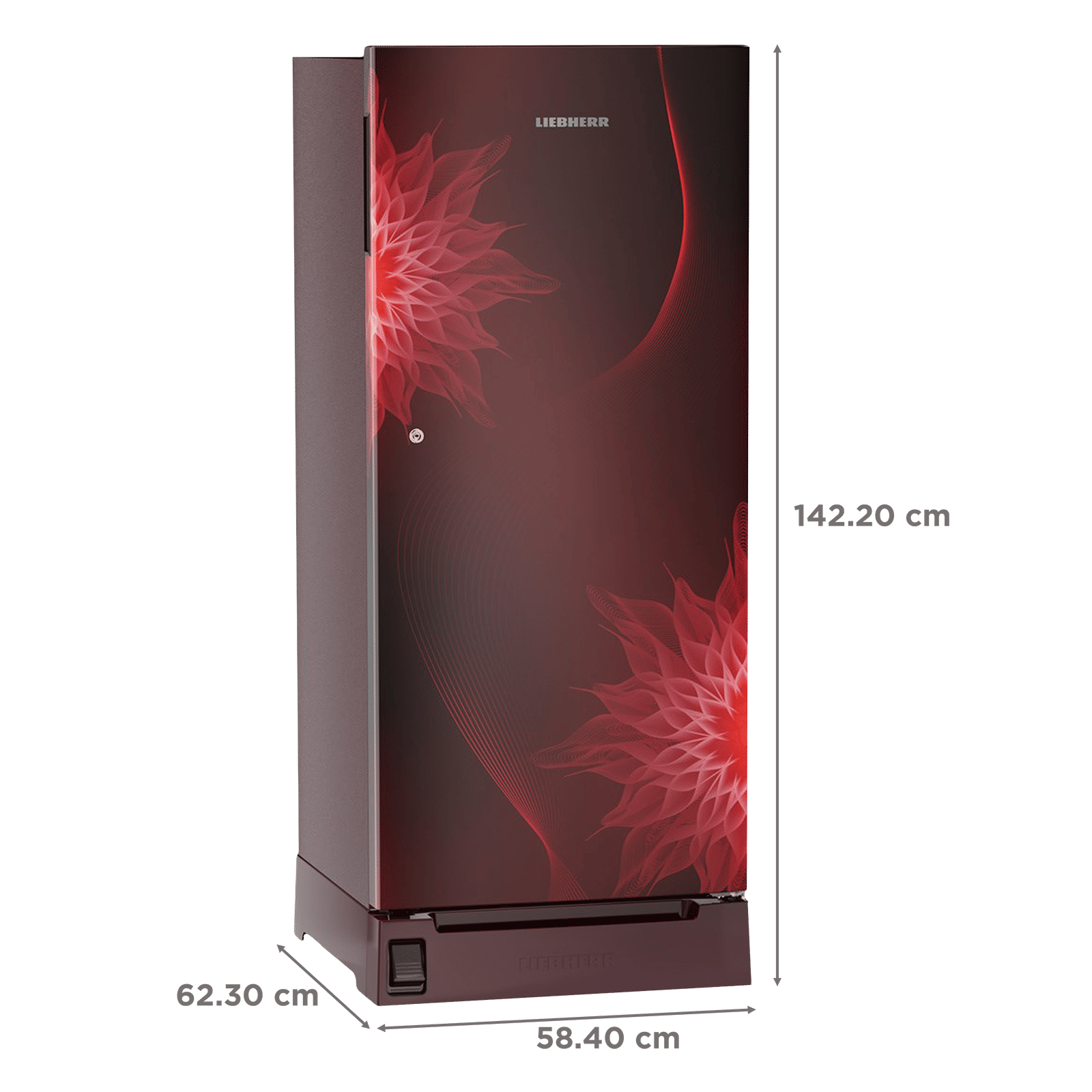 LIEBHERR Plus 202 Litres 3 Star Direct Cool Single Door Refrigerator with Antibacterial Gasket (DFPrmC 2021, Red Mystiq)_3