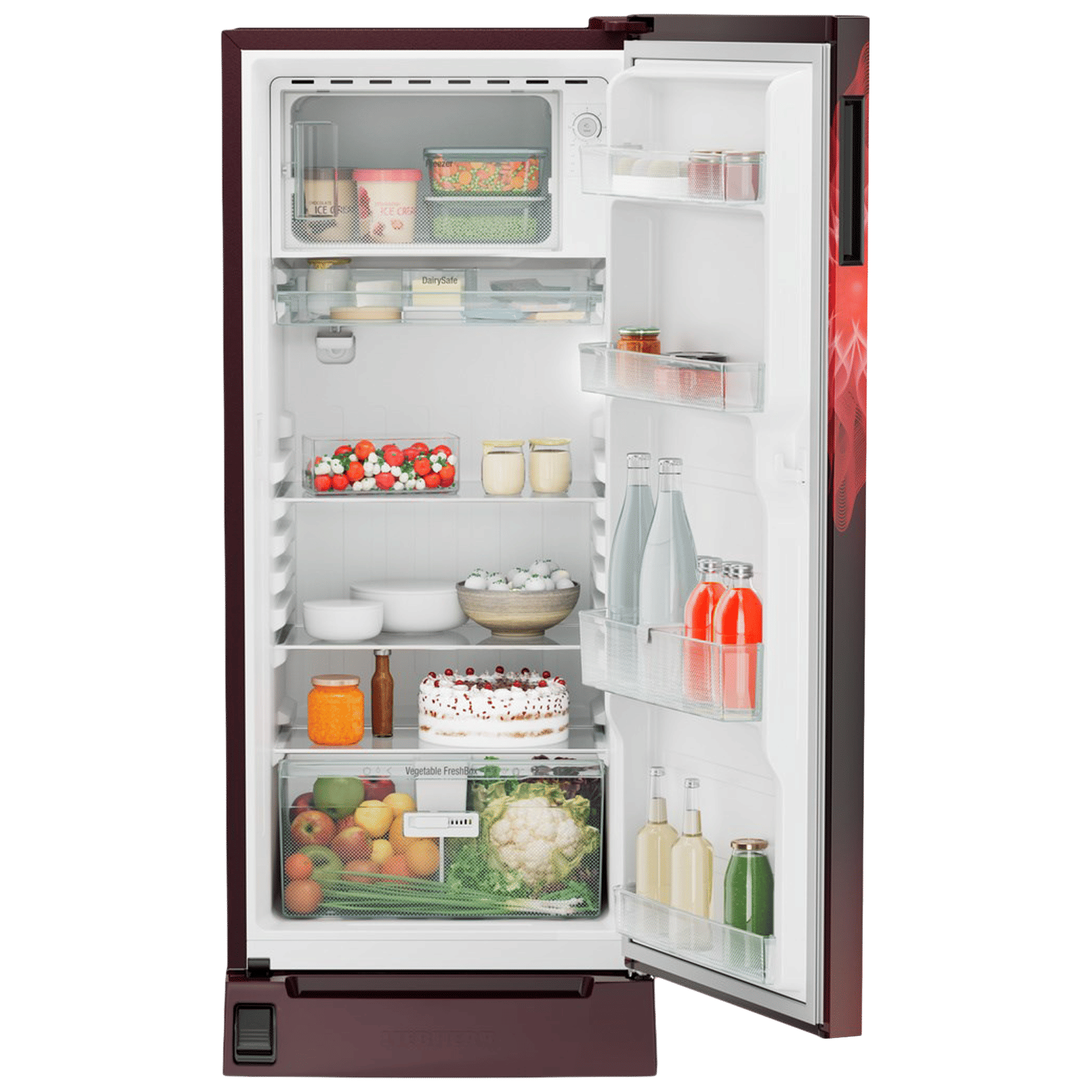 LIEBHERR Plus 202 Litres 3 Star Direct Cool Single Door Refrigerator with Antibacterial Gasket (DFPrmC 2021, Red Mystiq)_5