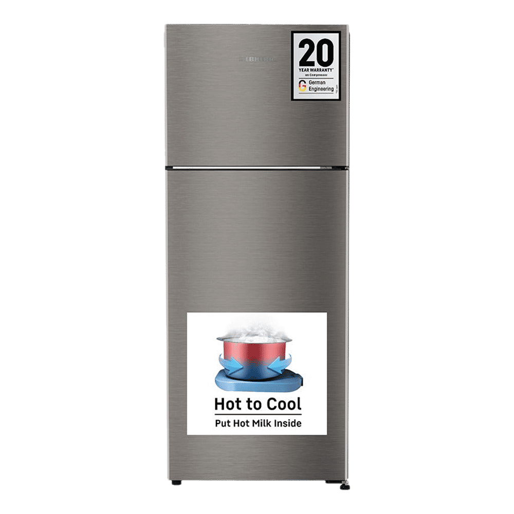 LIEBHERR Pure 245 Litres 2 Star Frost Free Double Door Refrigerator with Anti Bacterial Gasket (TCPgsB 2411, Grey Steel) LIEBHERR Pure 245 Litres 2 Star Frost Free Double Door Refrigerator with Anti Bacterial Gasket (TCPgsB 2411, Grey Steel)_1