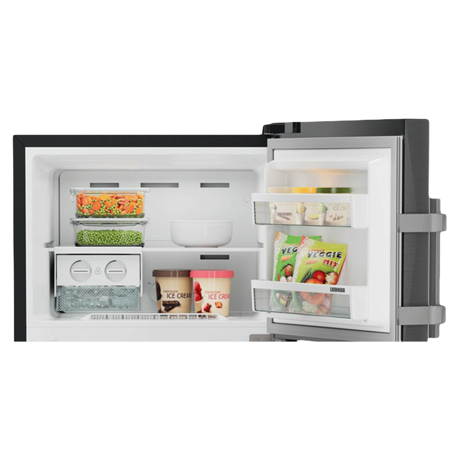 LIEBHERR Pure 245 Litres 2 Star Frost Free Double Door Refrigerator with Anti-Bacterial Gasket (TCLbsB 2411, Black Steel) LIEBHERR Pure 245 Litres 2 Star Frost Free Double Door Refrigerator with Anti-Bacterial Gasket (TCLbsB 2411, Black Steel)_10