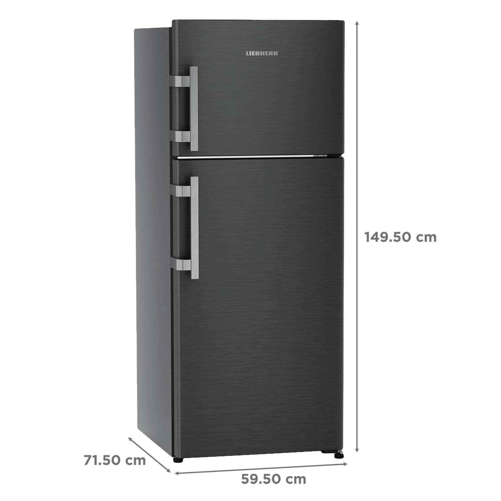 LIEBHERR Pure 245 Litres 2 Star Frost Free Double Door Refrigerator with Anti-Bacterial Gasket (TCLbsB 2411, Black Steel) LIEBHERR Pure 245 Litres 2 Star Frost Free Double Door Refrigerator with Anti-Bacterial Gasket (TCLbsB 2411, Black Steel)_3
