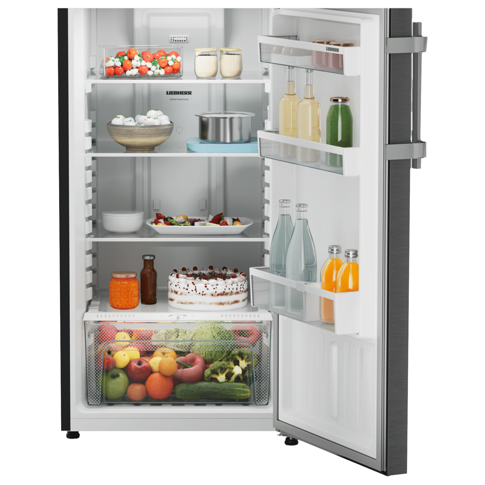 LIEBHERR Pure 269 Litres 2 Star Frost Free Double Door Refrigerator with Stabilizer Free Operation (TCLbsB 2711, Black Steel) LIEBHERR Pure 269 Litres 2 Star Frost Free Double Door Refrigerator with Stabilizer Free Operation (TCLbsB 2711, Black Steel)_9
