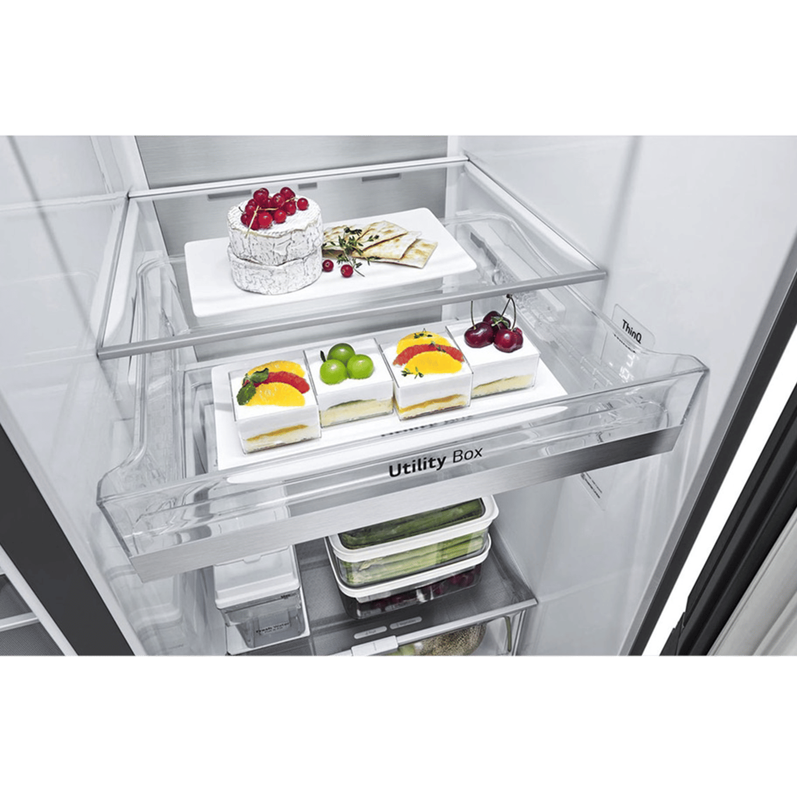 LG 630 Litres 3 Star Frost Free Side by Side Door Smart Wifi Enabled Refrigerator with Multi Air Flow (GL-X257AMC3, Matt Black)_10