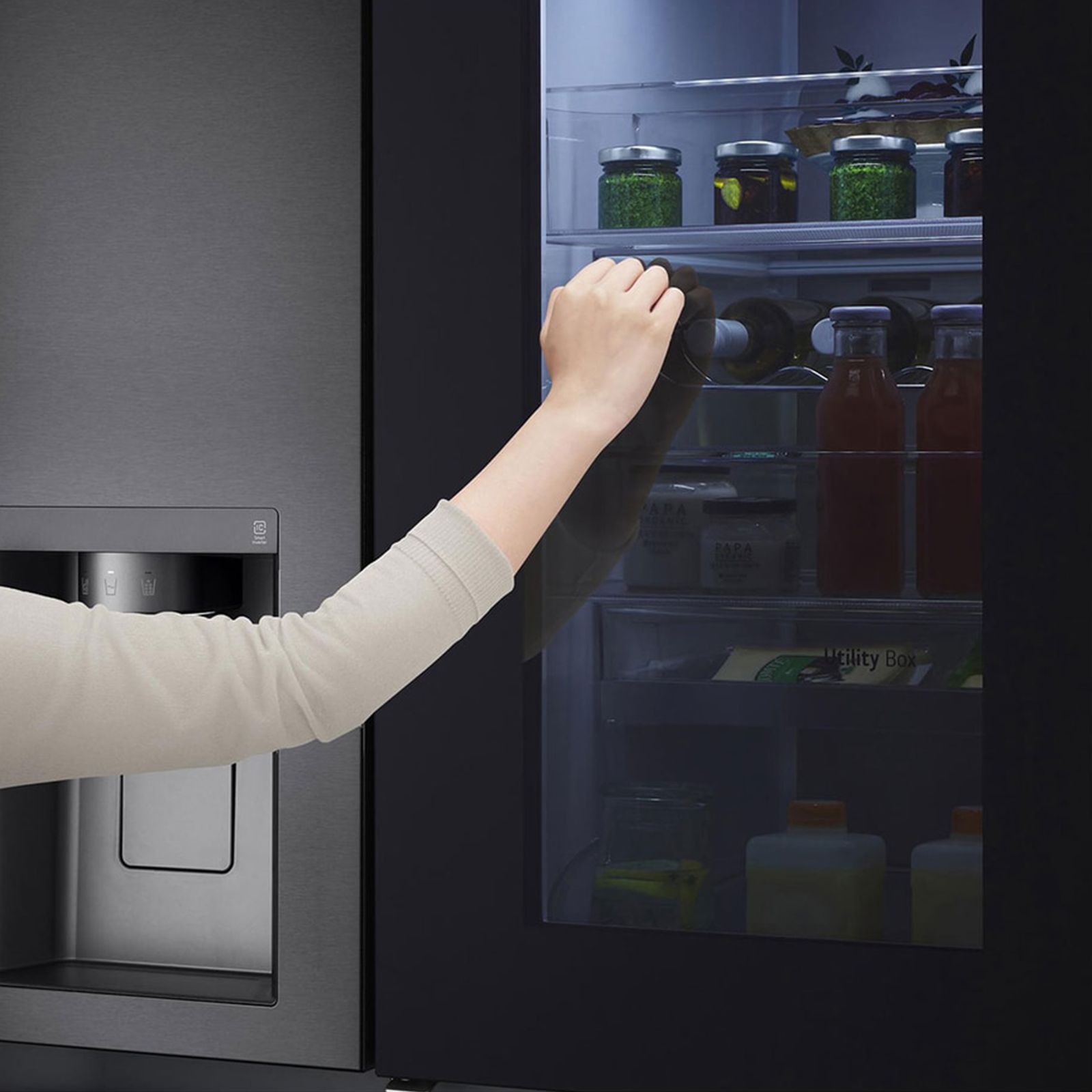 LG 630 Litres 3 Star Frost Free Side by Side Door Smart Wifi Enabled Refrigerator with Multi Air Flow (GL-X257AMC3, Matt Black)_11