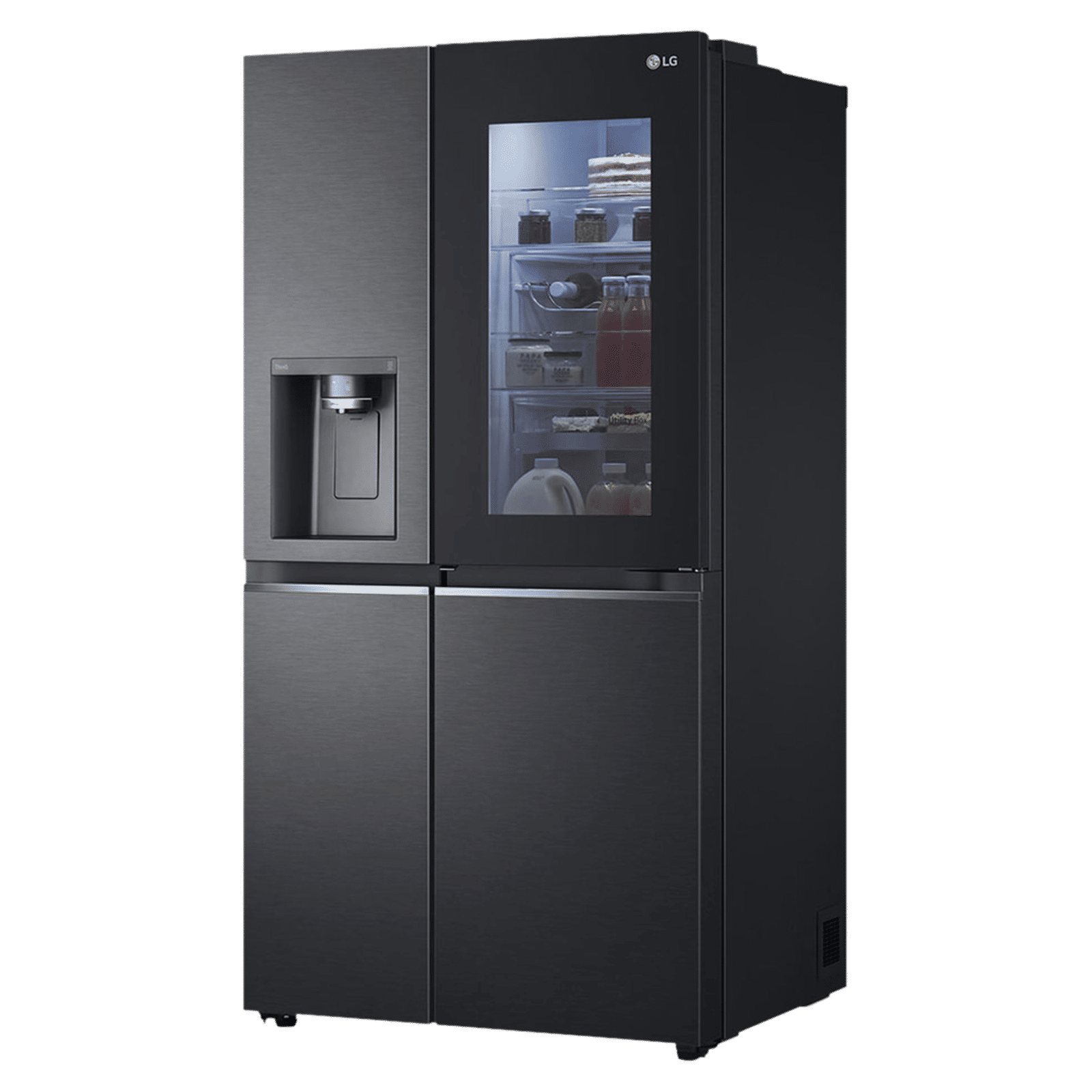 LG 630 Litres 3 Star Frost Free Side by Side Door Smart Wifi Enabled Refrigerator with Multi Air Flow (GL-X257AMC3, Matt Black)_4