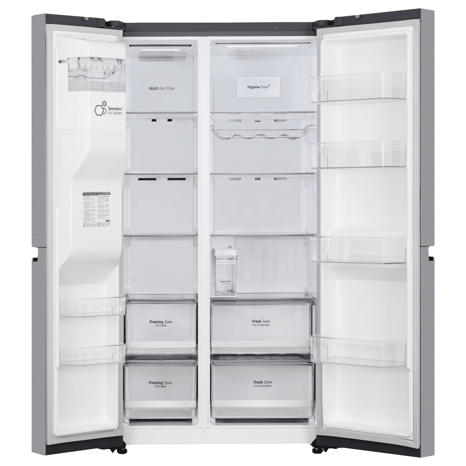 LG 630 Litres 3 Star Frost Free Side by Side Door Smart Wifi Enabled Refrigerator with Multi Air Flow (GL-L257CPZ3, Shiny Steel) LG 630 Litres 3 Star Frost Free Side by Side Door Smart Wifi Enabled Refrigerator with Multi Air Flow (GL-L257CPZ3, Shiny Steel)_6