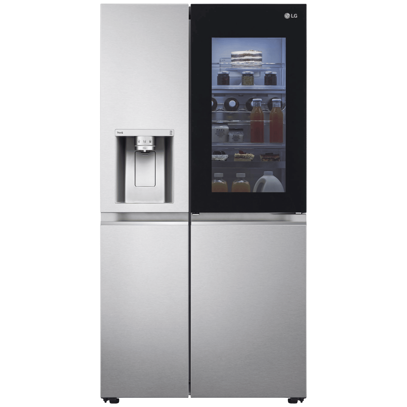 LG 630 Litres 3 Star Frost Free Side by Side Door Smart Wifi Enabled Refrigerator with Multi Air Flow (GL-X257ABS3, Noble Steel)_1