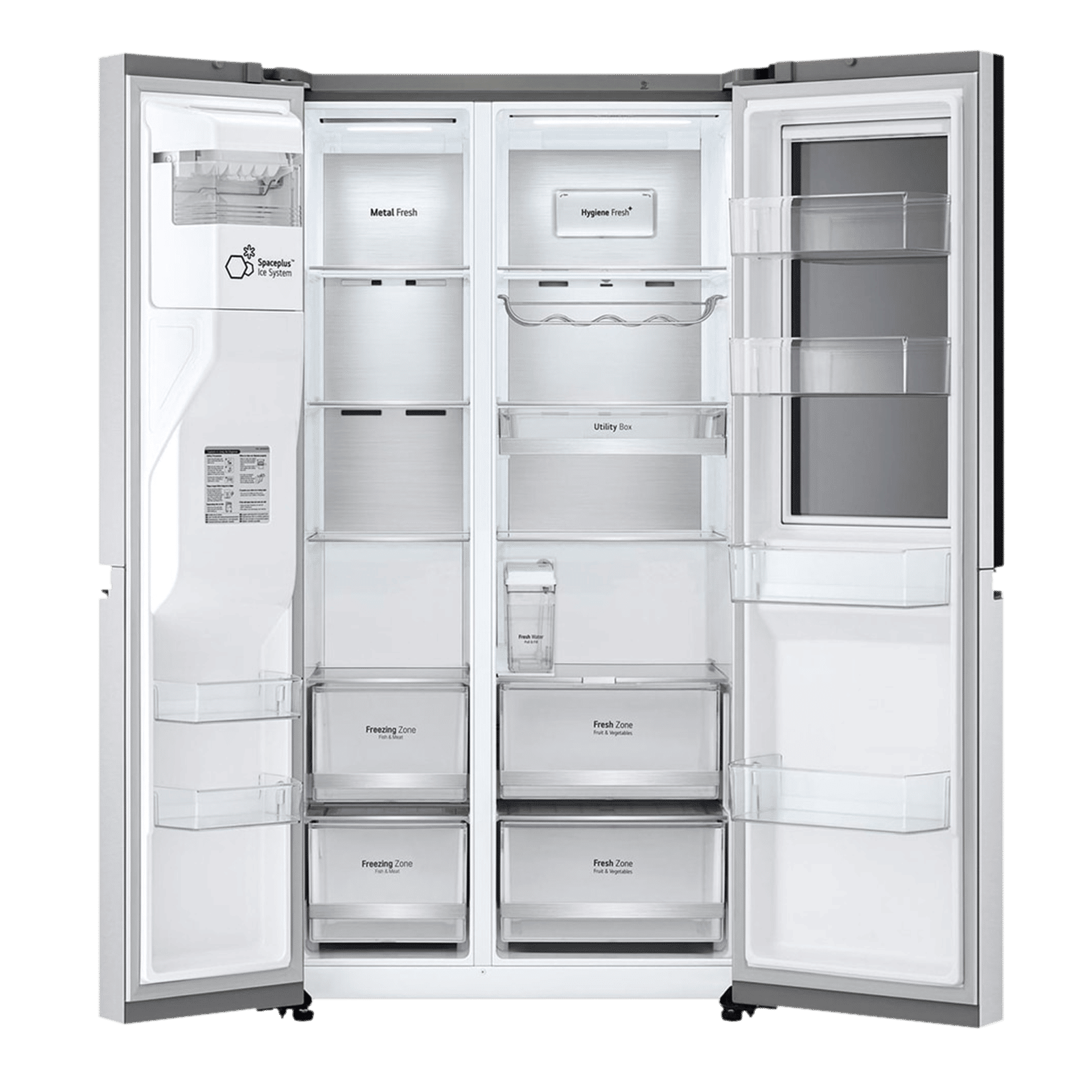LG 630 Litres 3 Star Frost Free Side by Side Door Smart Wifi Enabled Refrigerator with Multi Air Flow (GL-X257ABS3, Noble Steel)_6