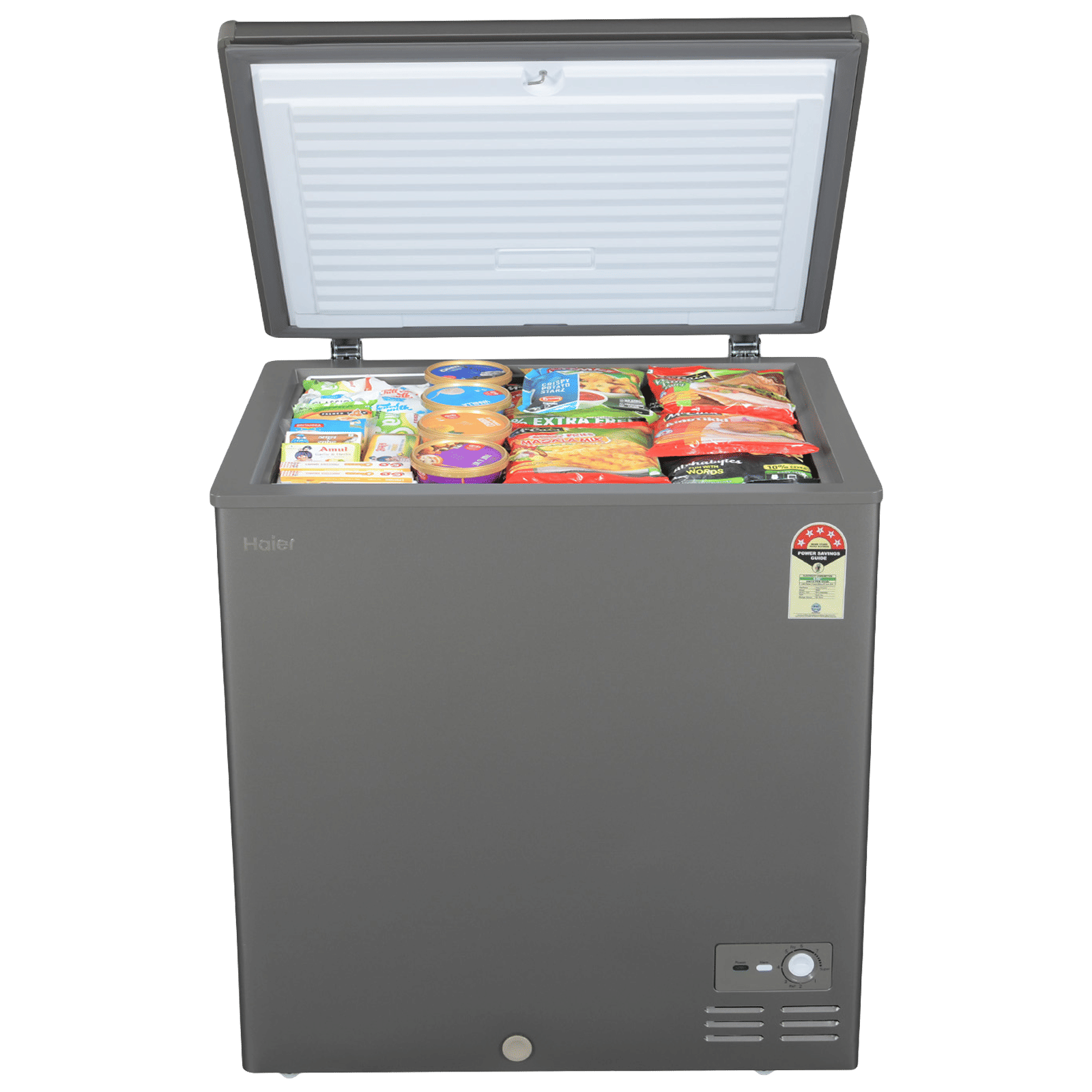 Haier Titanium 225 Litres 5 Star Single Door Deep Freezer (Stabilizer Free Operation, HFC-225SME5, Grey)_5