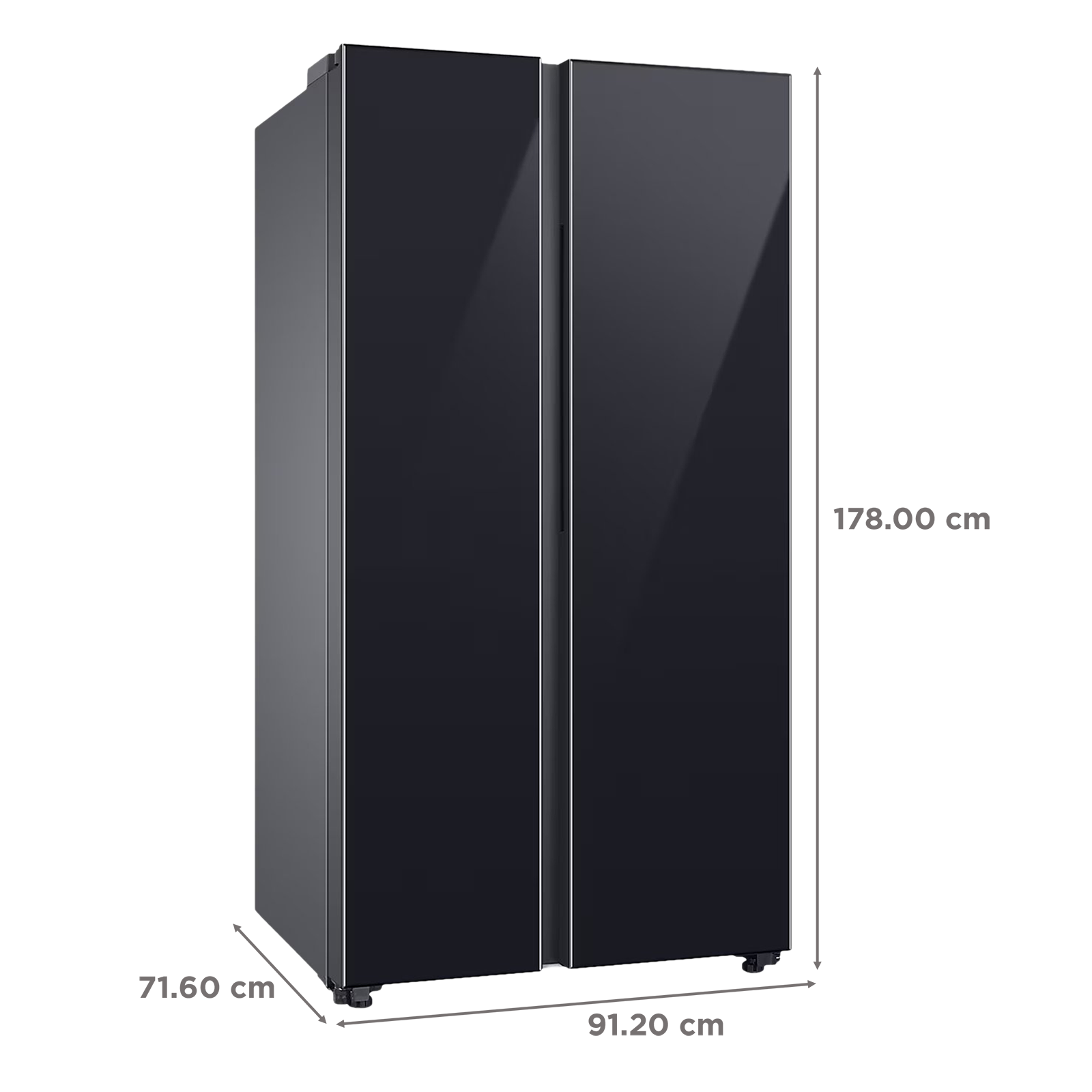 SAMSUNG 653 Litres 3 Star Frost Free Side by Side Door Smart Wifi Enabled Convertible Refrigerator with Twin Cooling Plus Technology (RS76CB81A333/HL, Glam Deep Charcoal) SAMSUNG 653 Litres 3 Star Frost Free Side by Side Door Smart Wifi Enabled Convertible Refrigerator with Twin Cooling Plus Technology (RS76CB81A333/HL, Glam Deep Charcoal)_3