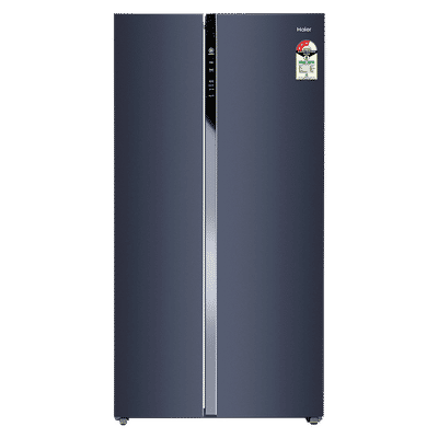Haier 602 Litres 3 Star Frost Free Side By Side Door Smart Wifi Enabled Convertible Refrigerator with Deo Fresh Technology (HRS-682GKU1, Graphite Black)