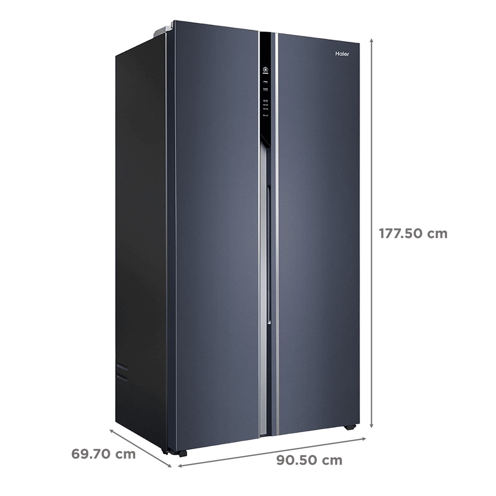 Haier 602 Litres 3 Star Frost Free Side By Side Door Smart Wifi Enabled Convertible Refrigerator with Deo Fresh Technology (HRS-682GKU1, Graphite Black)_3